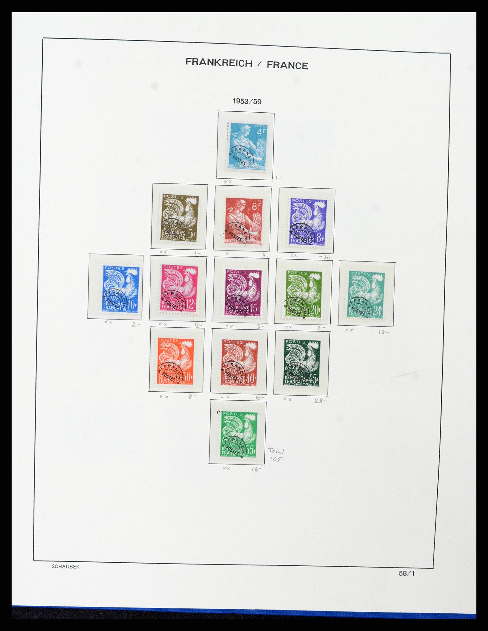 38380 0064 - Stamp collection 38380 France 1853-2004.