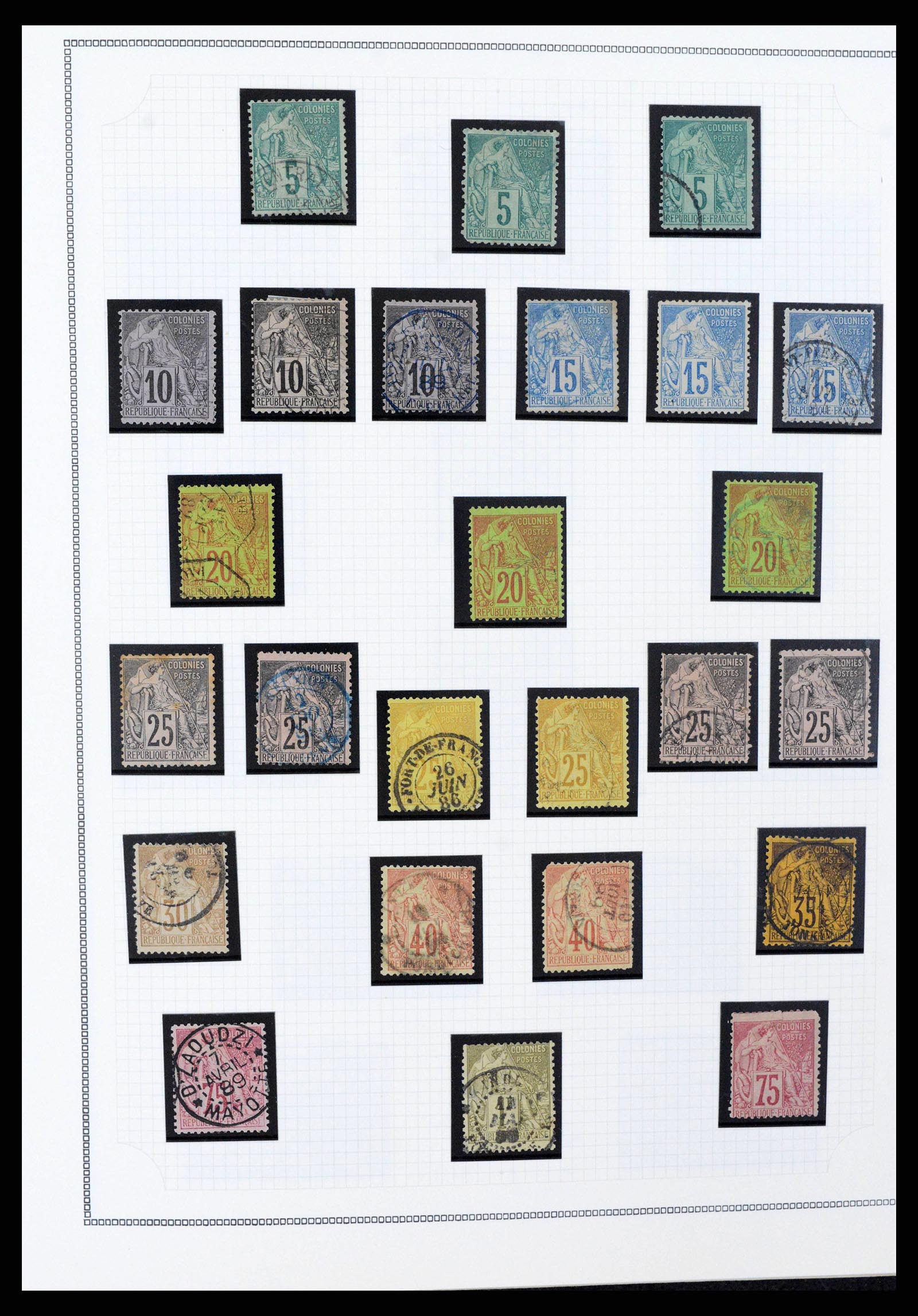38385 0008 - Postzegelverzameling 38385 Franse koloniën superverzameling 1859-1975