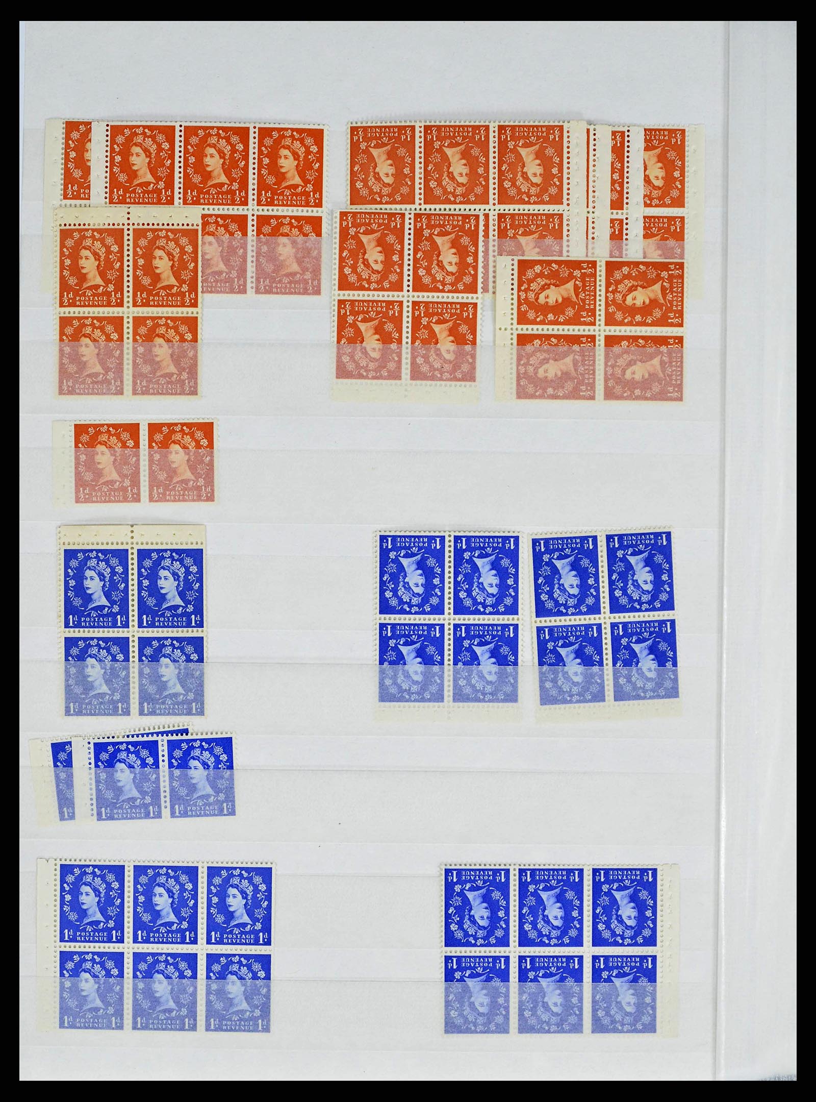 38393 0004 - Stamp collection 38393 Great Britain definitives specialised 1952-1980.
