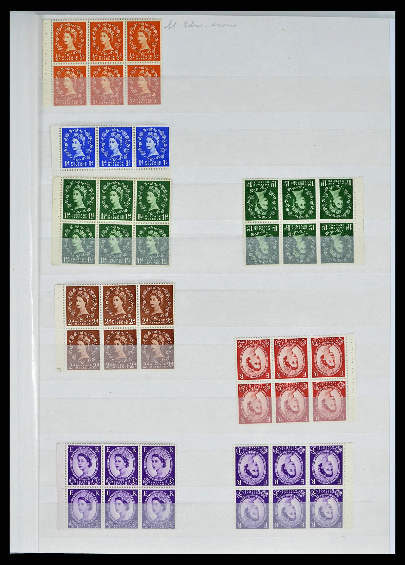 38393 0007 - Stamp collection 38393 Great Britain definitives specialised 1952-1980.