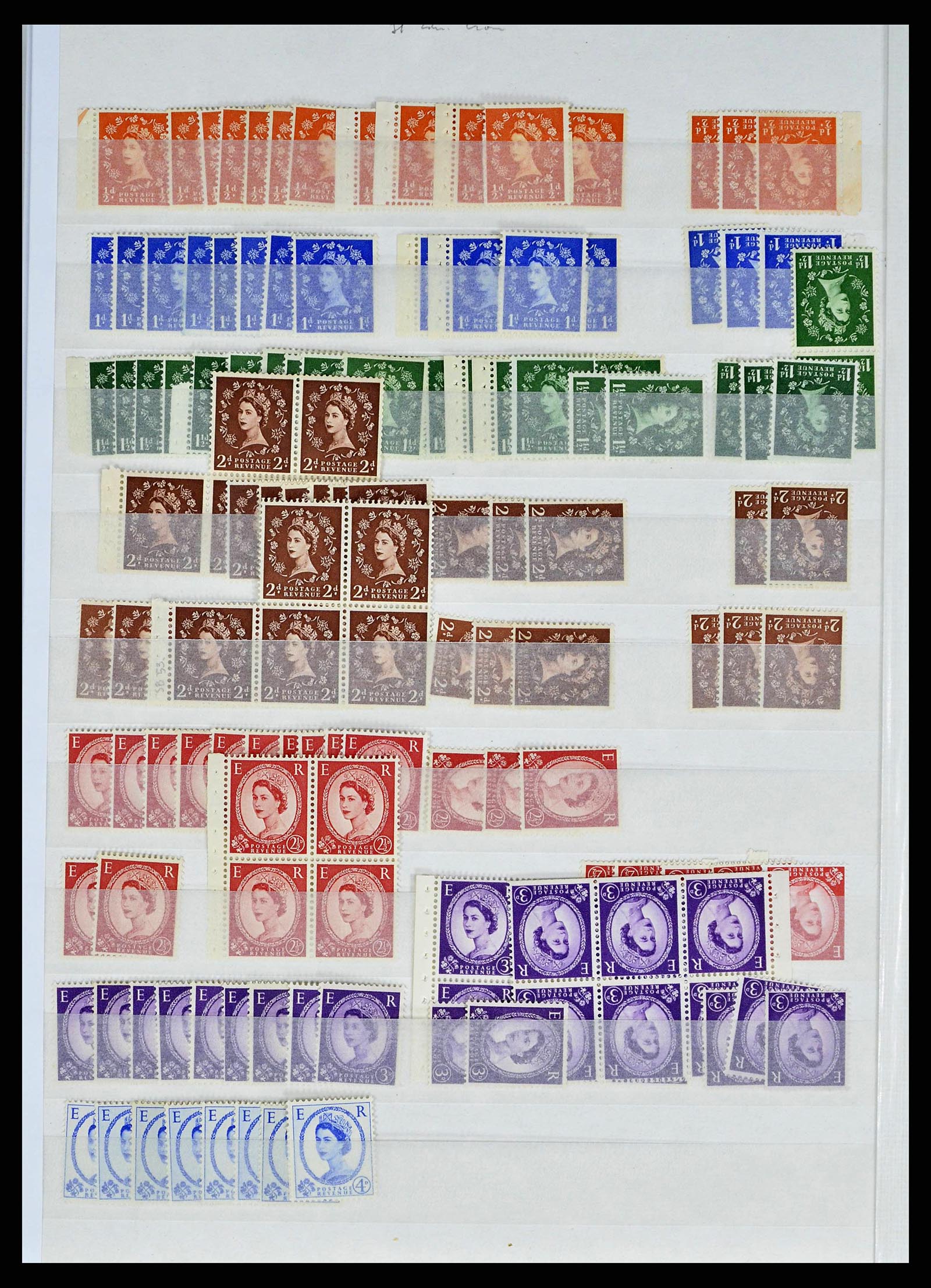 38393 0008 - Stamp collection 38393 Great Britain definitives specialised 1952-1980.