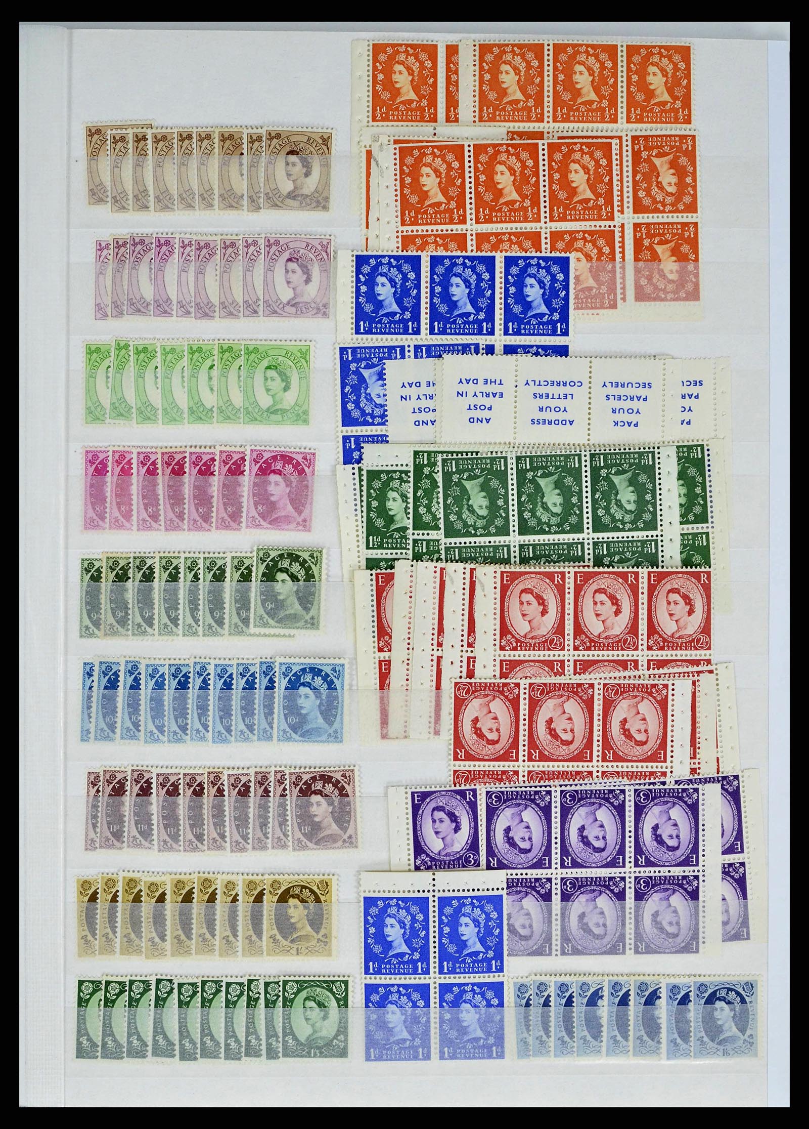 38393 0009 - Stamp collection 38393 Great Britain definitives specialised 1952-1980.
