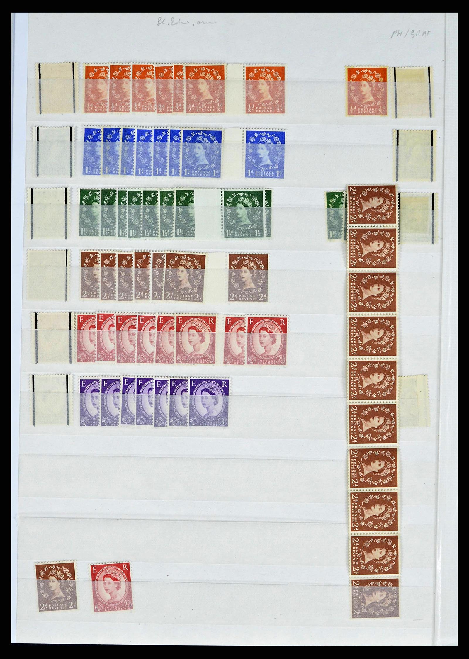 38393 0010 - Stamp collection 38393 Great Britain definitives specialised 1952-1980.