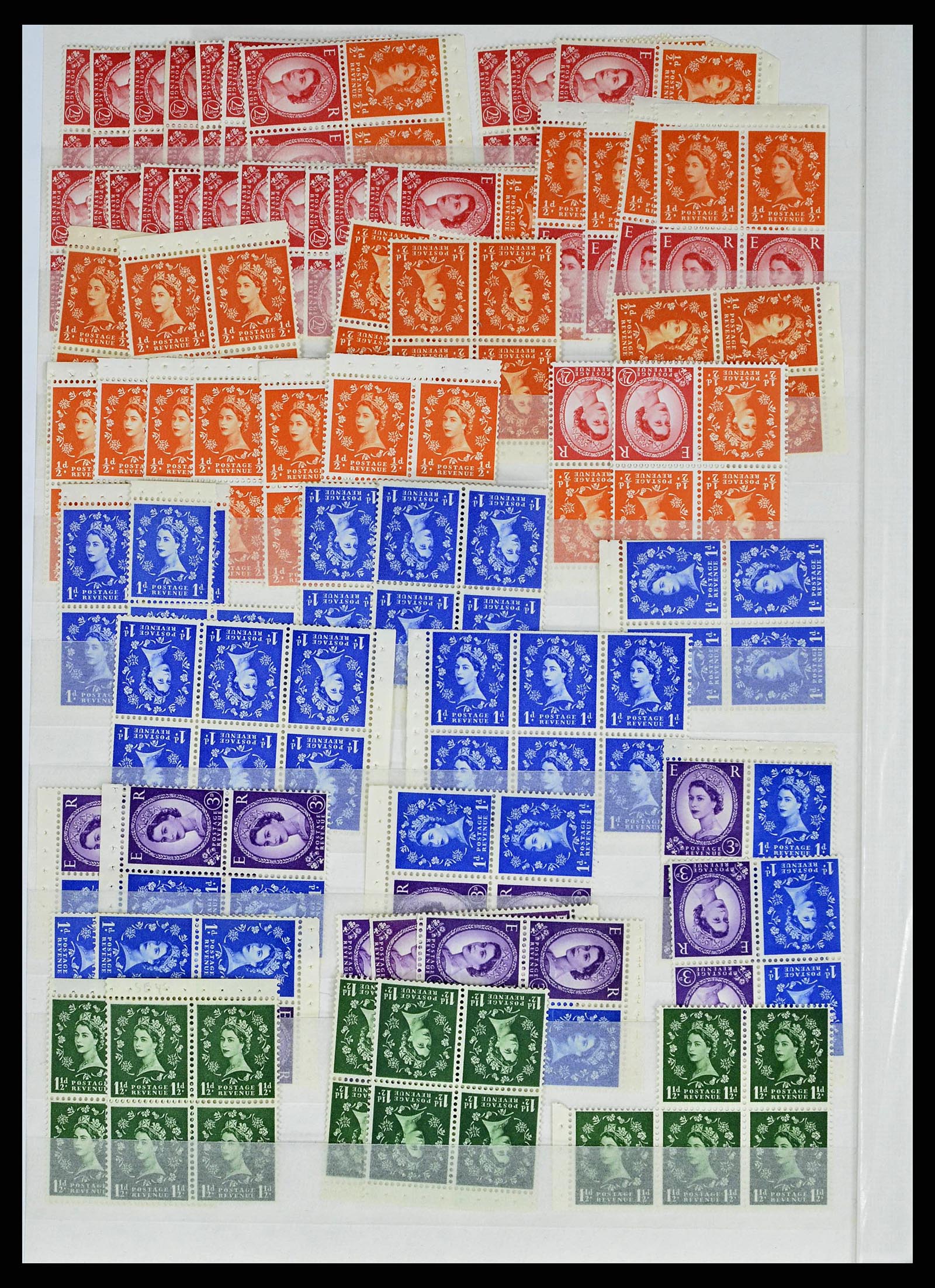 38393 0012 - Stamp collection 38393 Great Britain definitives specialised 1952-1980.