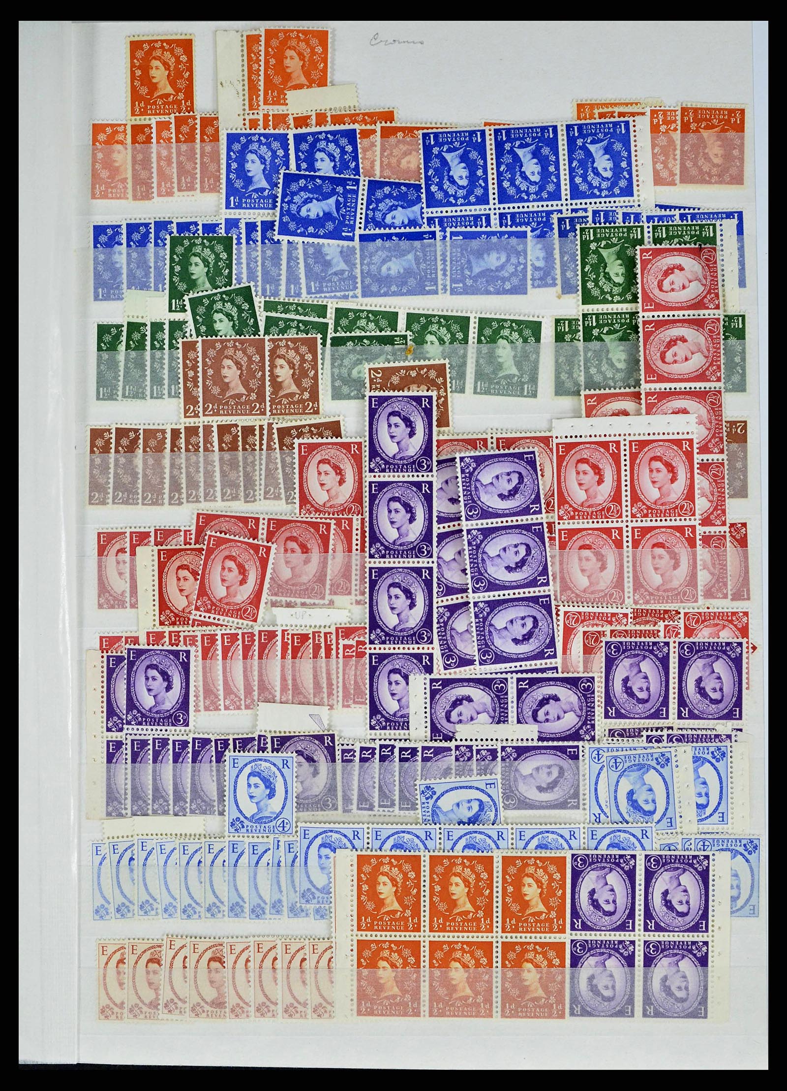 38393 0015 - Stamp collection 38393 Great Britain definitives specialised 1952-1980.