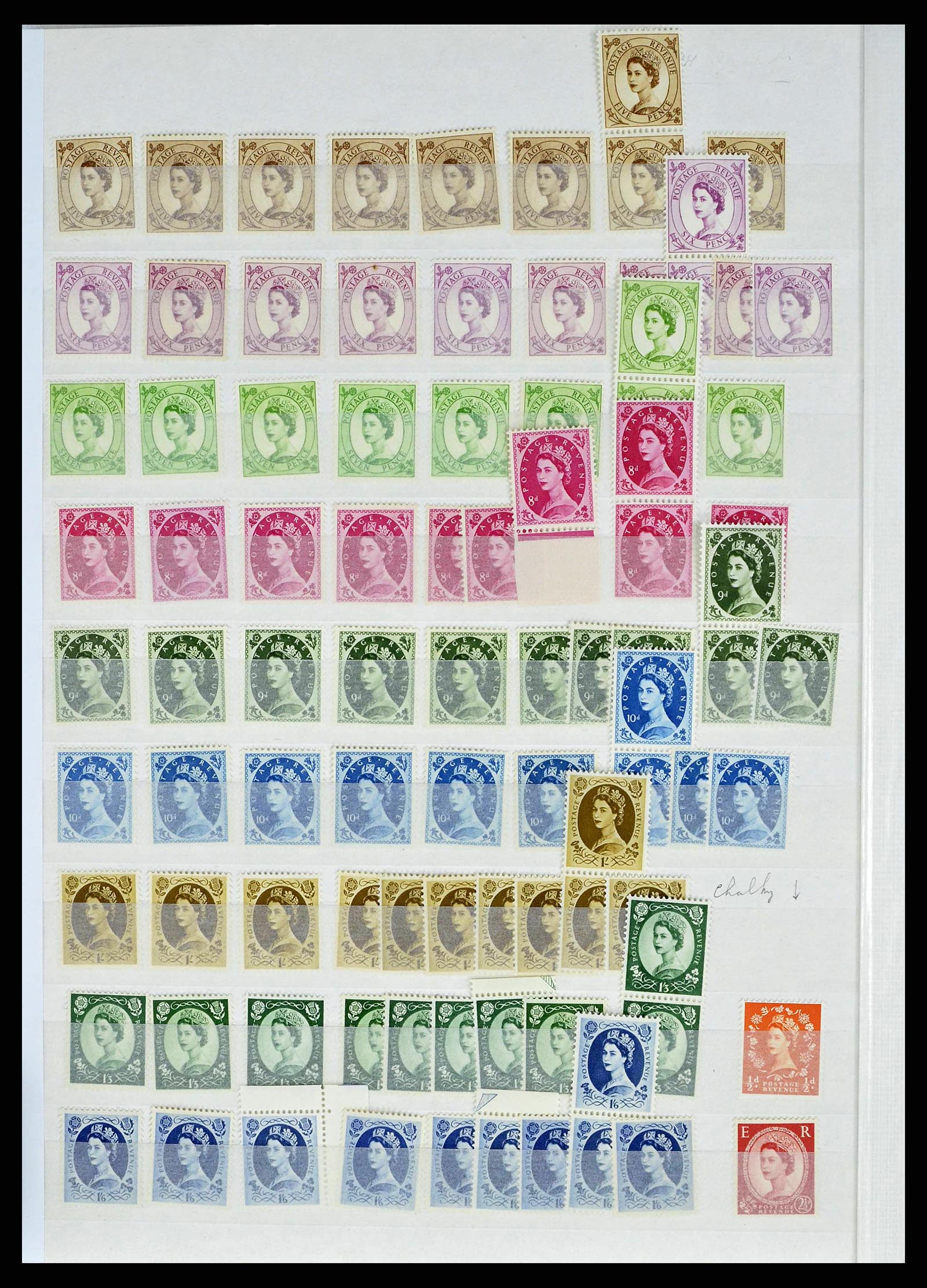 38393 0016 - Stamp collection 38393 Great Britain definitives specialised 1952-1980.
