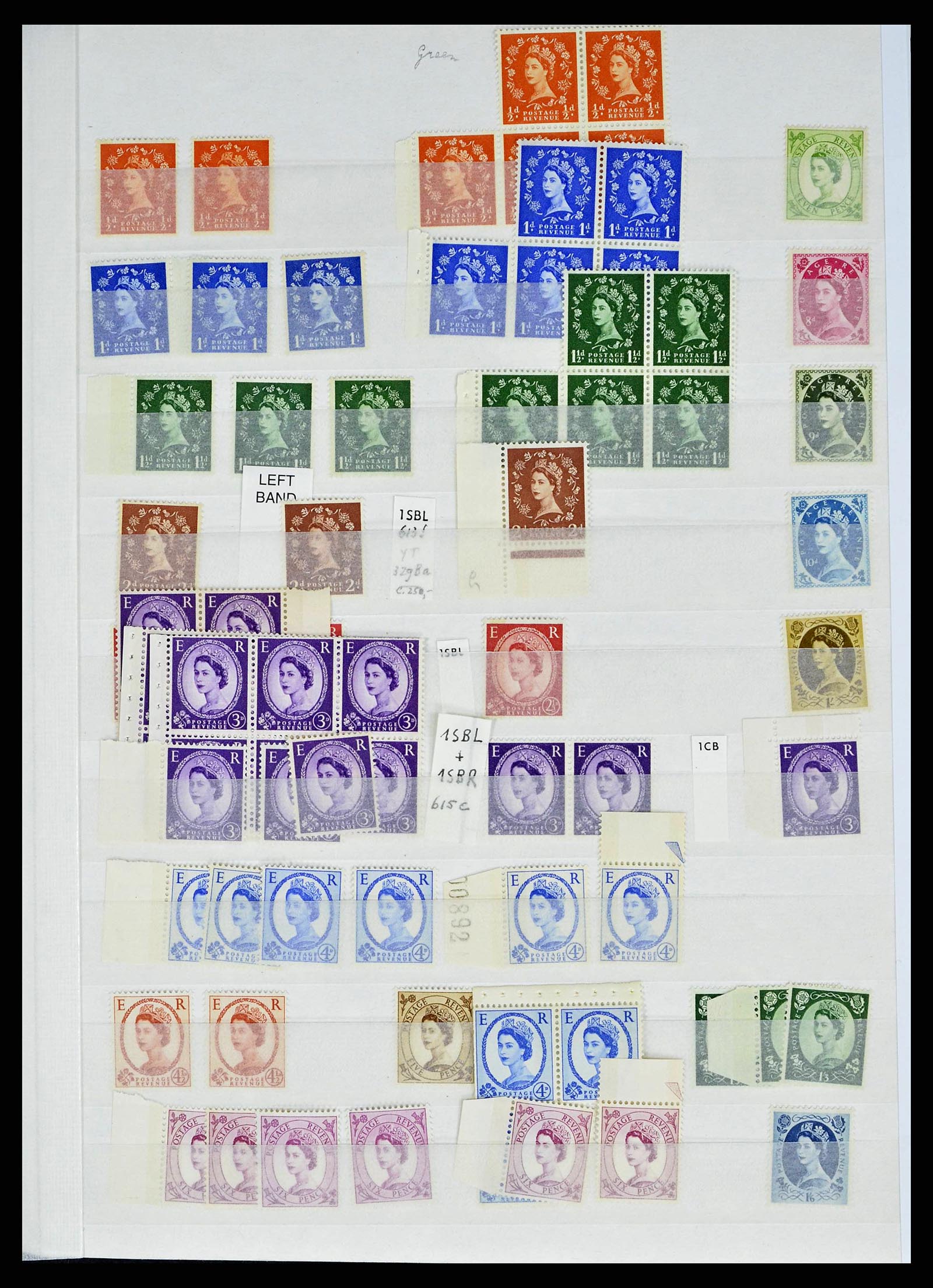 38393 0017 - Stamp collection 38393 Great Britain definitives specialised 1952-1980.