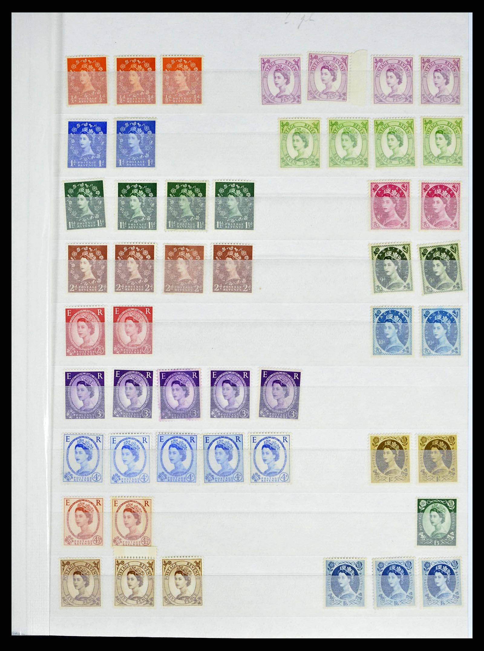 38393 0019 - Stamp collection 38393 Great Britain definitives specialised 1952-1980.