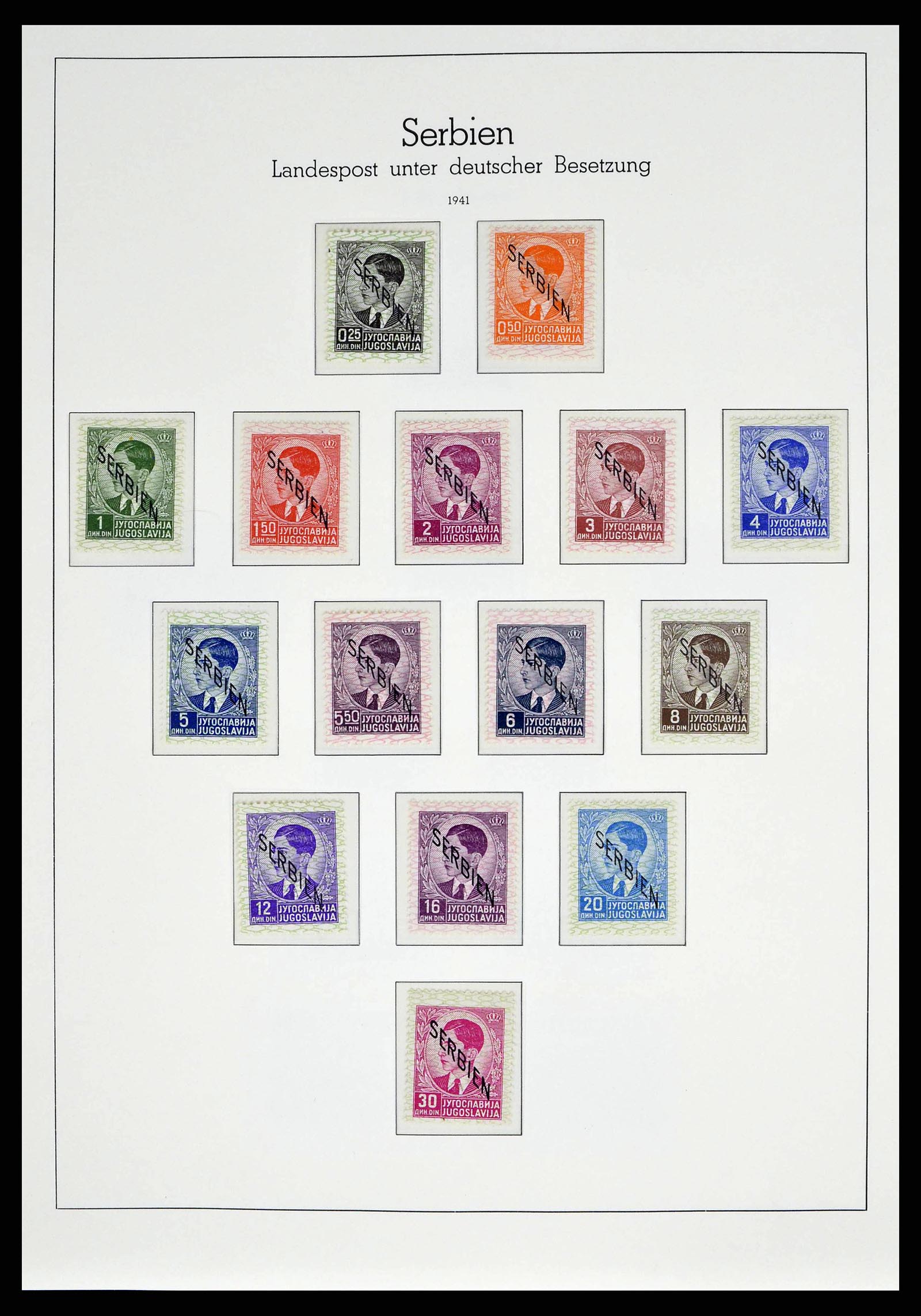 38398 0001 - Stamp collection 38398 German occupation Serbia complete 1941-1943.