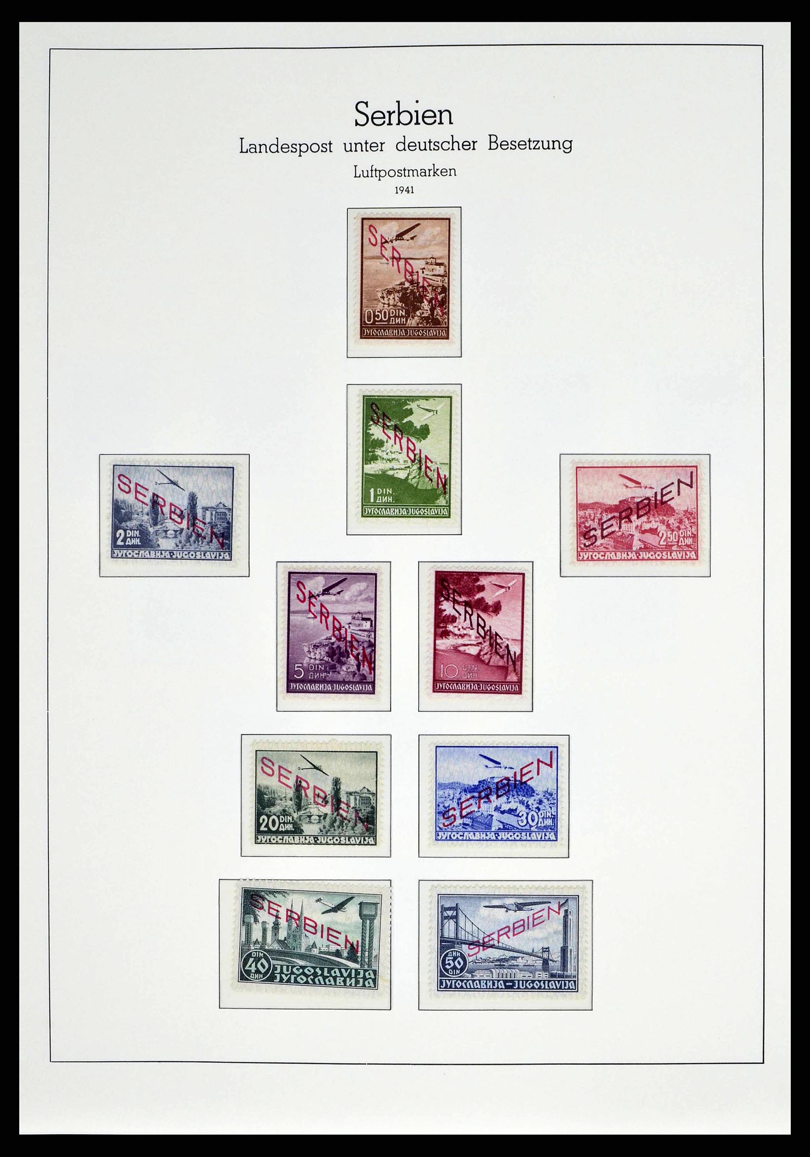 38398 0002 - Stamp collection 38398 German occupation Serbia complete 1941-1943.