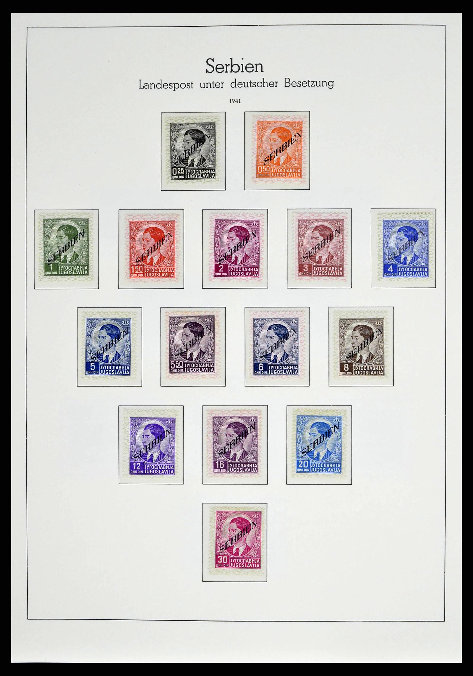 38398 0003 - Stamp collection 38398 German occupation Serbia complete 1941-1943.