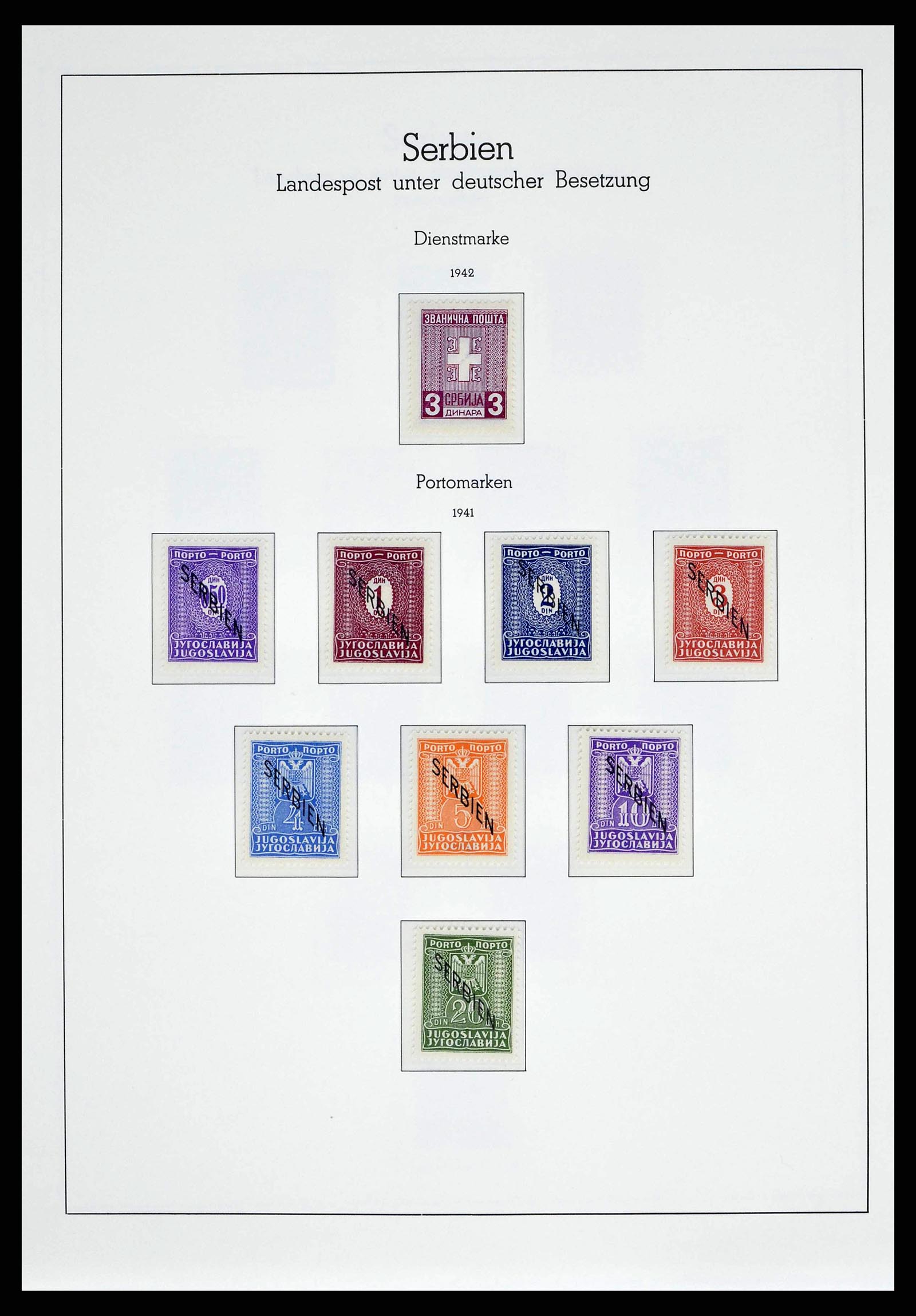 38398 0015 - Stamp collection 38398 German occupation Serbia complete 1941-1943.