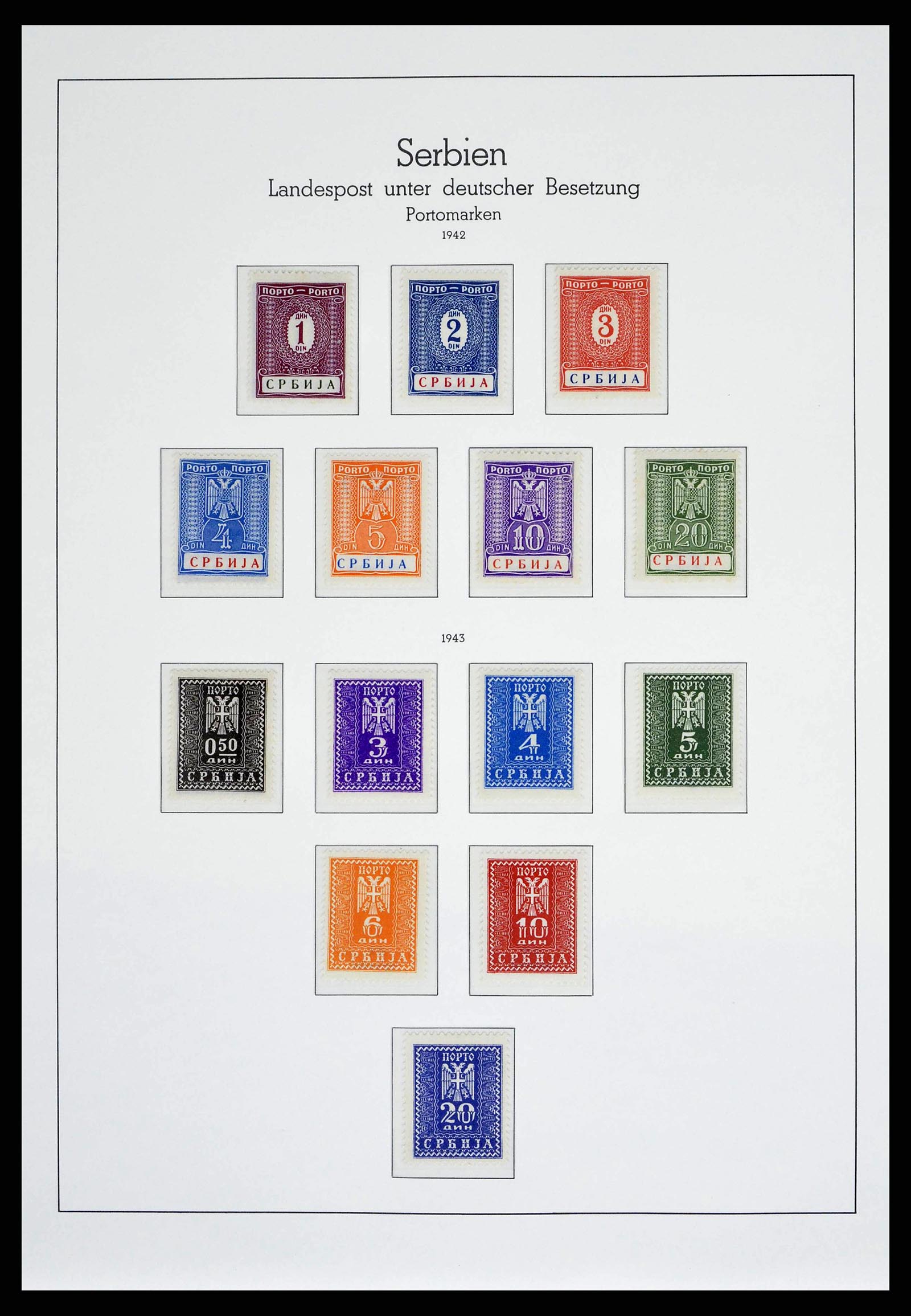 38398 0016 - Stamp collection 38398 German occupation Serbia complete 1941-1943.