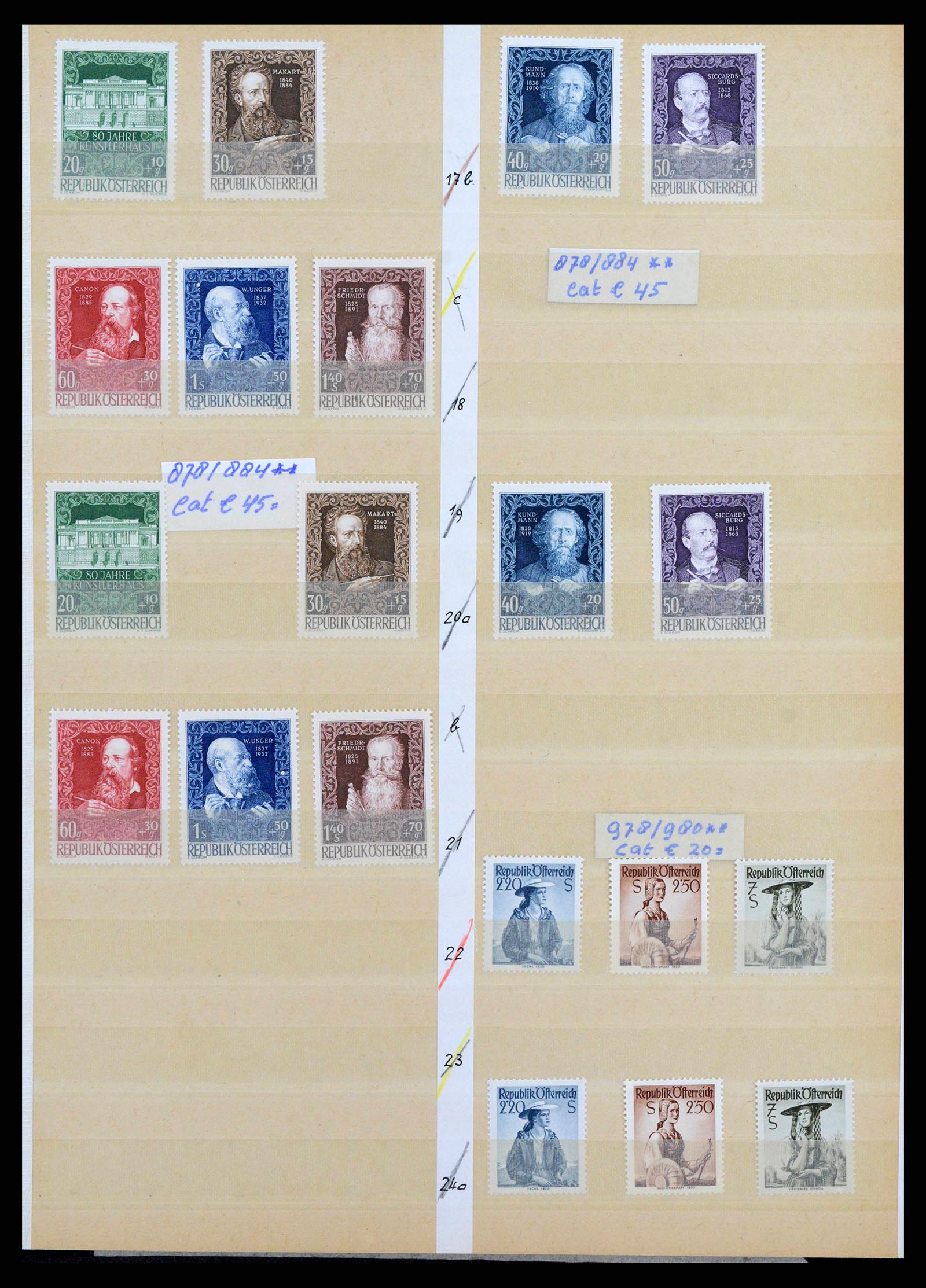 38399 0003 - Postzegelverzameling 38399 Oostenrijk 1945-1950.