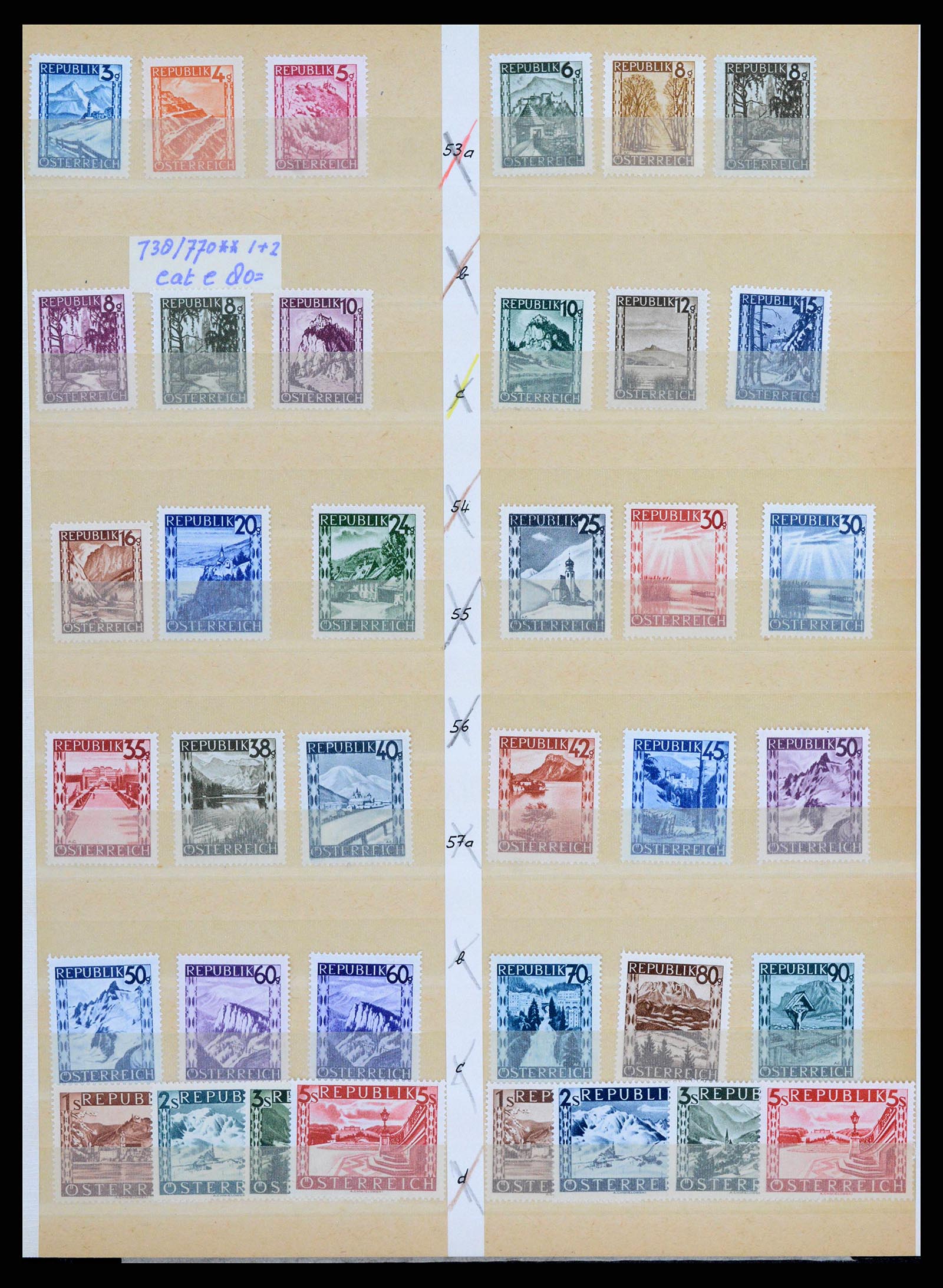 38399 0007 - Postzegelverzameling 38399 Oostenrijk 1945-1950.