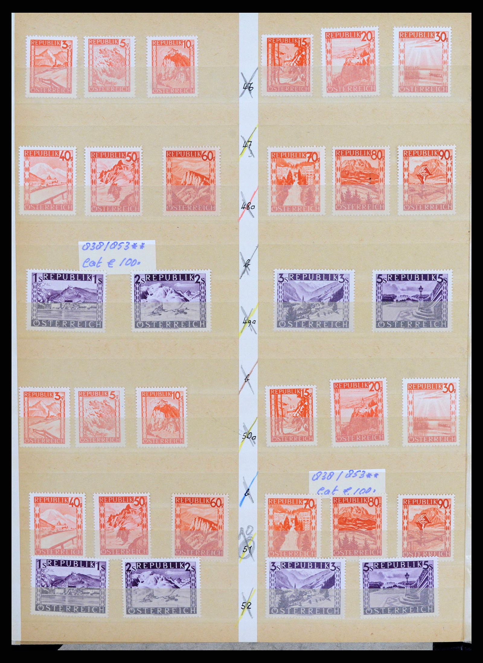 38399 0008 - Postzegelverzameling 38399 Oostenrijk 1945-1950.