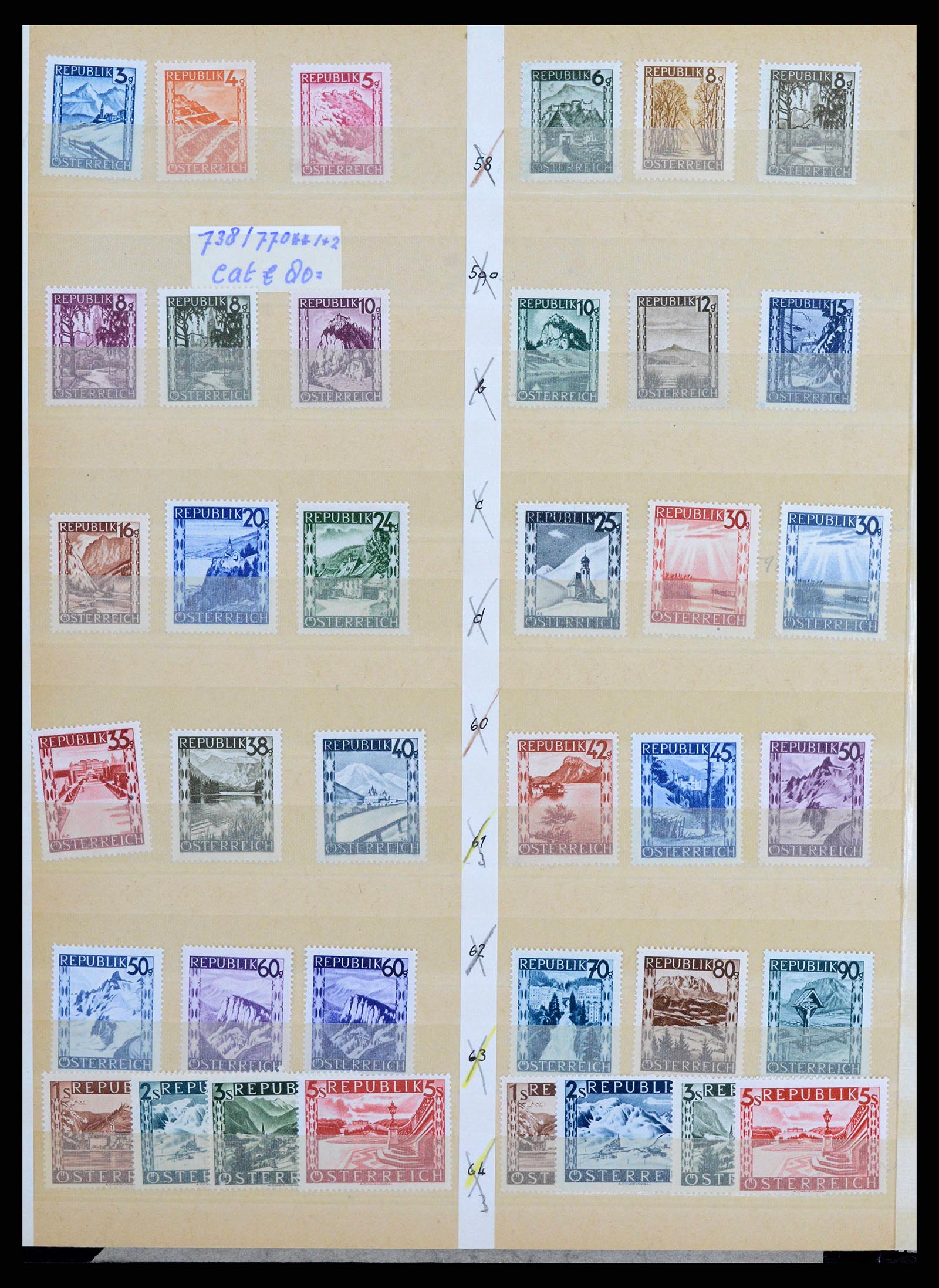 38399 0009 - Postzegelverzameling 38399 Oostenrijk 1945-1950.