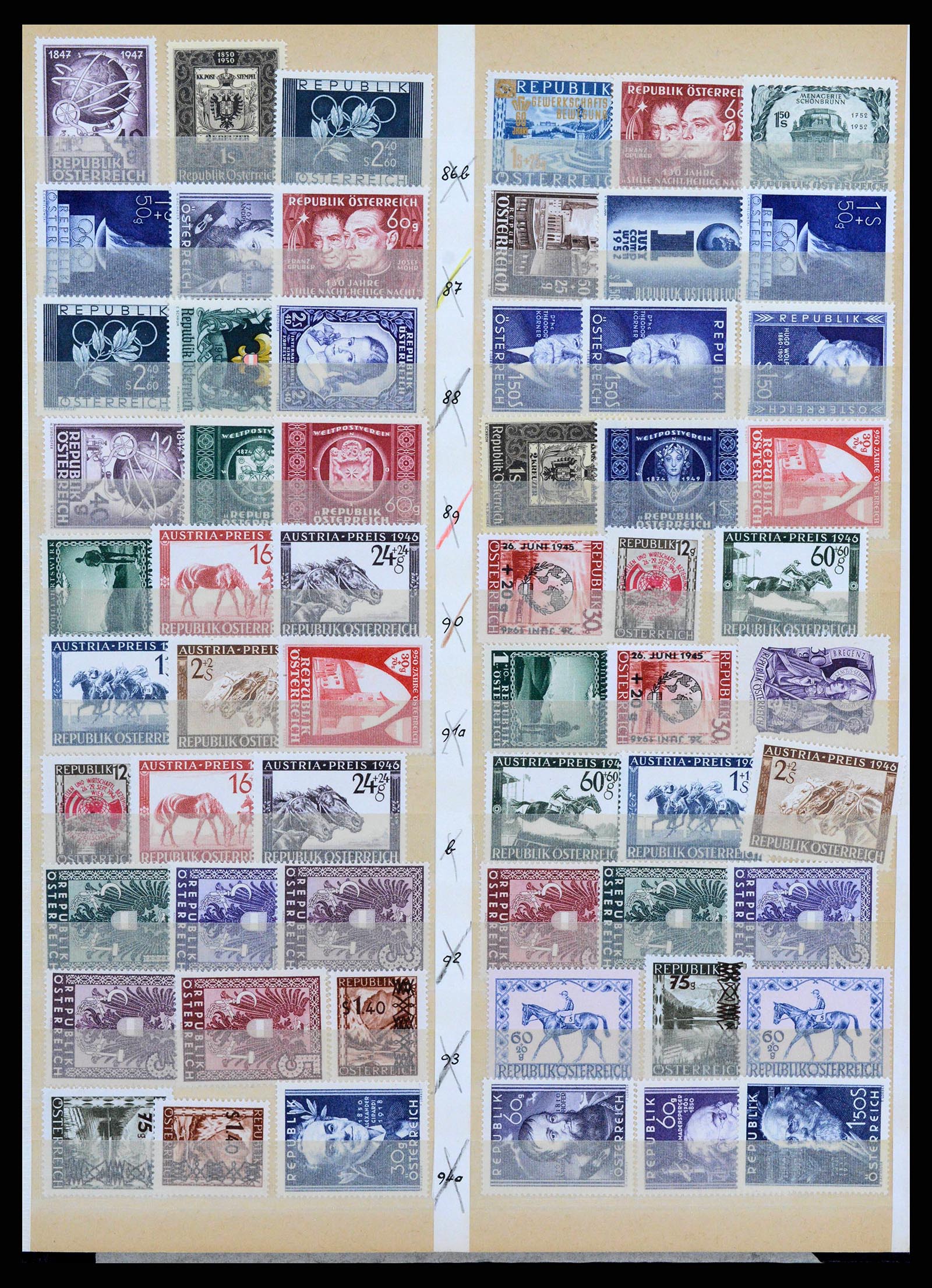38399 0014 - Postzegelverzameling 38399 Oostenrijk 1945-1950.