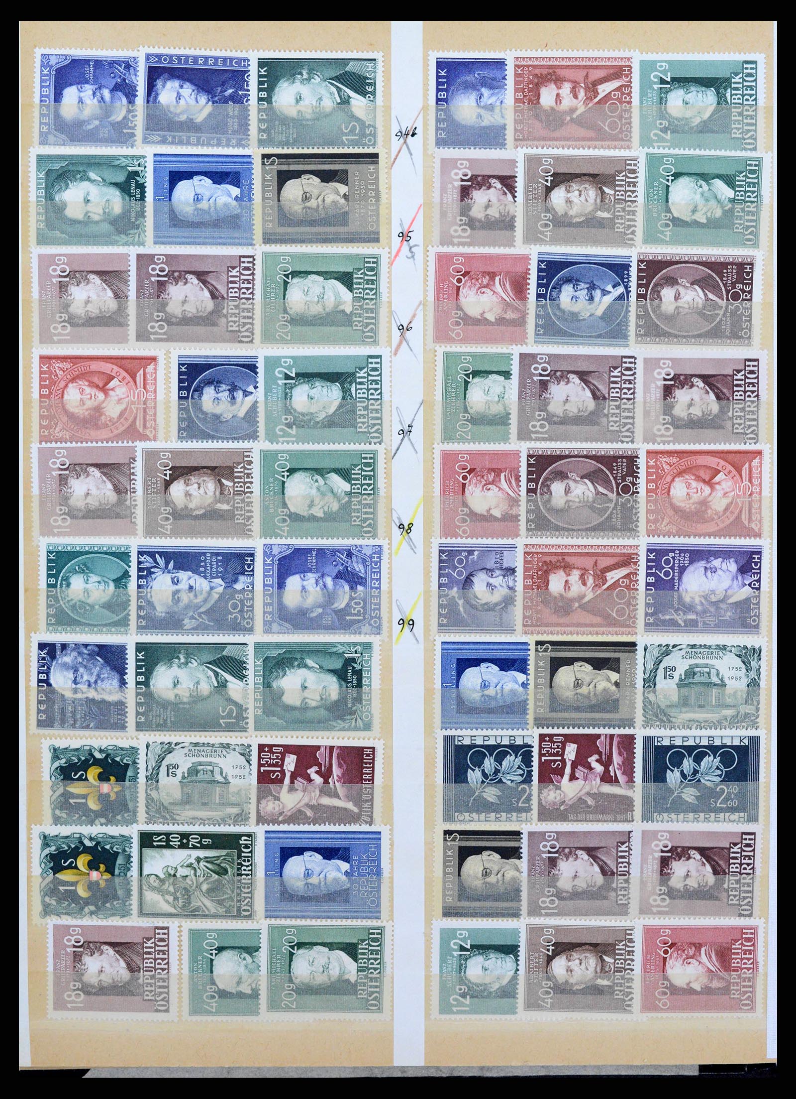 38399 0016 - Postzegelverzameling 38399 Oostenrijk 1945-1950.