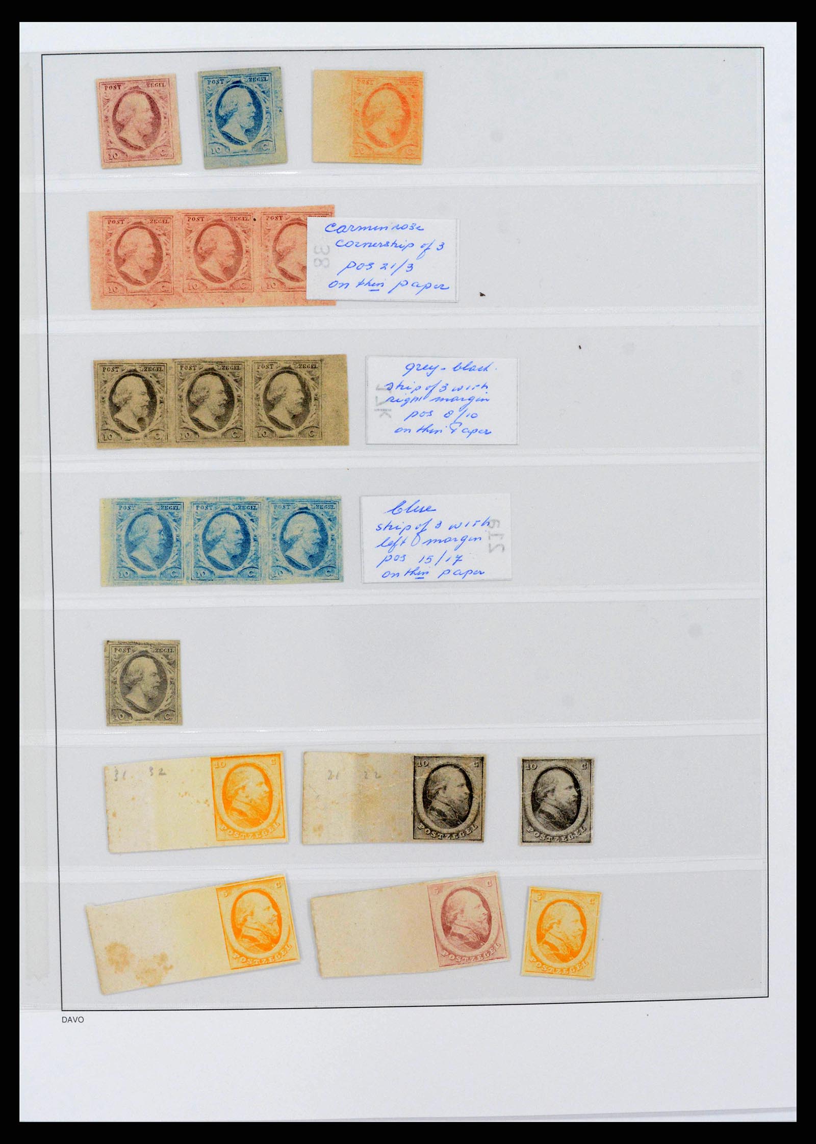 38400 0003 - Stamp collection 38400 Netherlands and Colonies proofs and specimen 1852