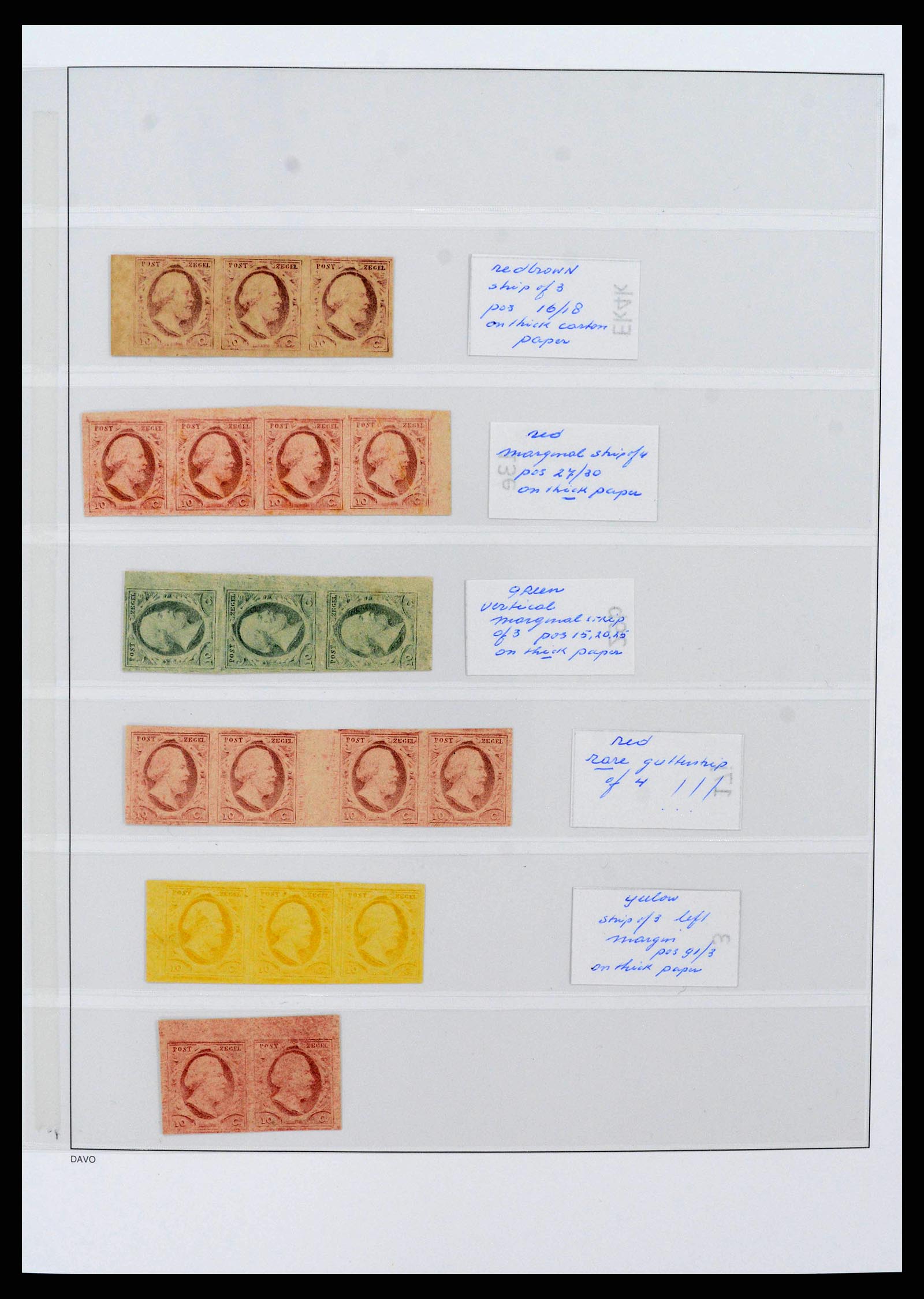 38400 0004 - Stamp collection 38400 Netherlands and Colonies proofs and specimen 1852