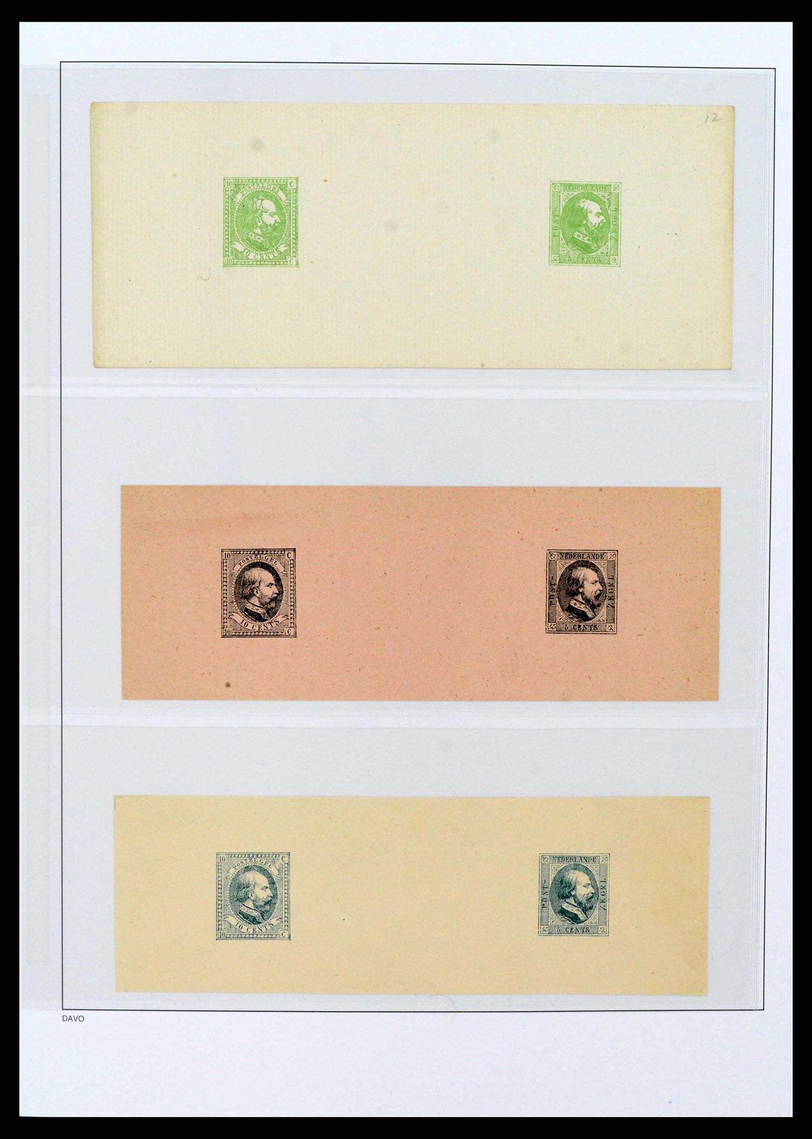 38400 0006 - Stamp collection 38400 Netherlands and Colonies proofs and specimen 1852