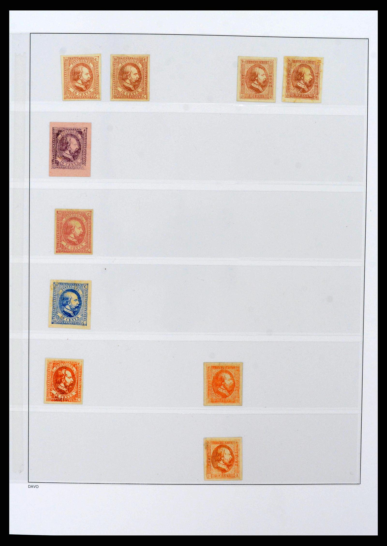 38400 0011 - Stamp collection 38400 Netherlands and Colonies proofs and specimen 1852