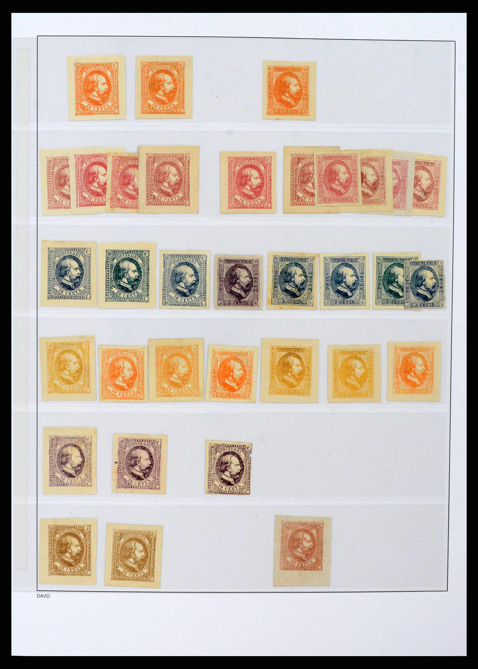 38400 0012 - Stamp collection 38400 Netherlands and Colonies proofs and specimen 1852