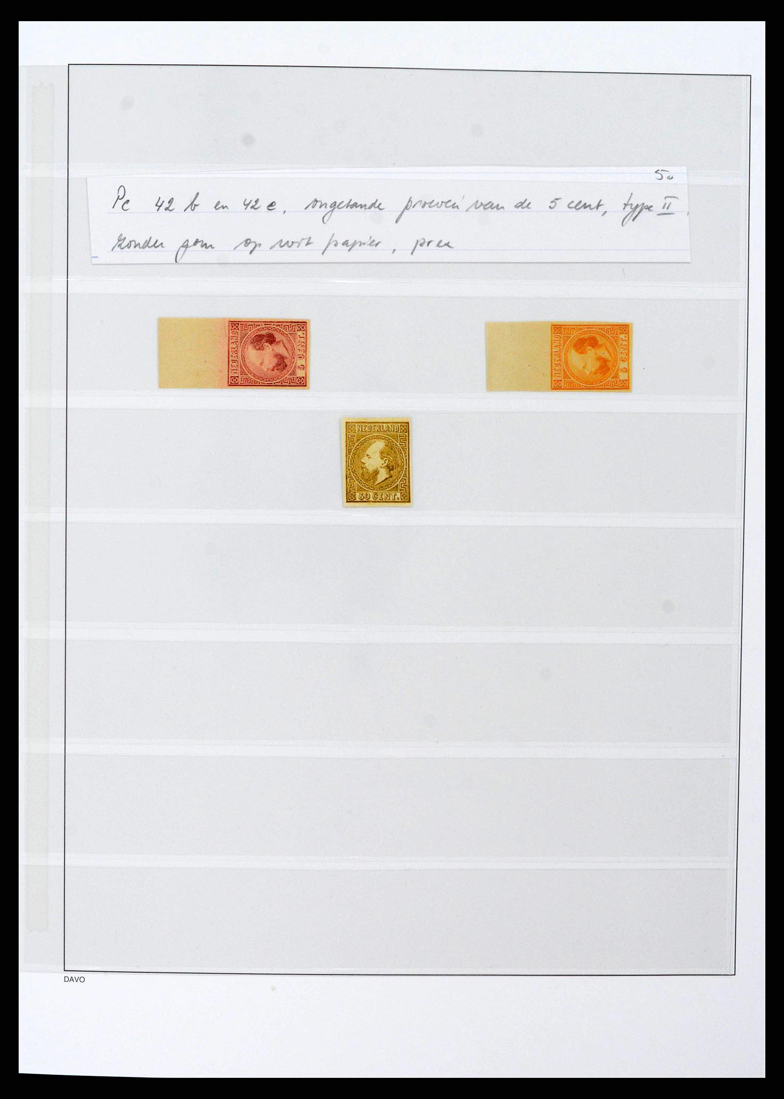 38400 0017 - Stamp collection 38400 Netherlands and Colonies proofs and specimen 1852