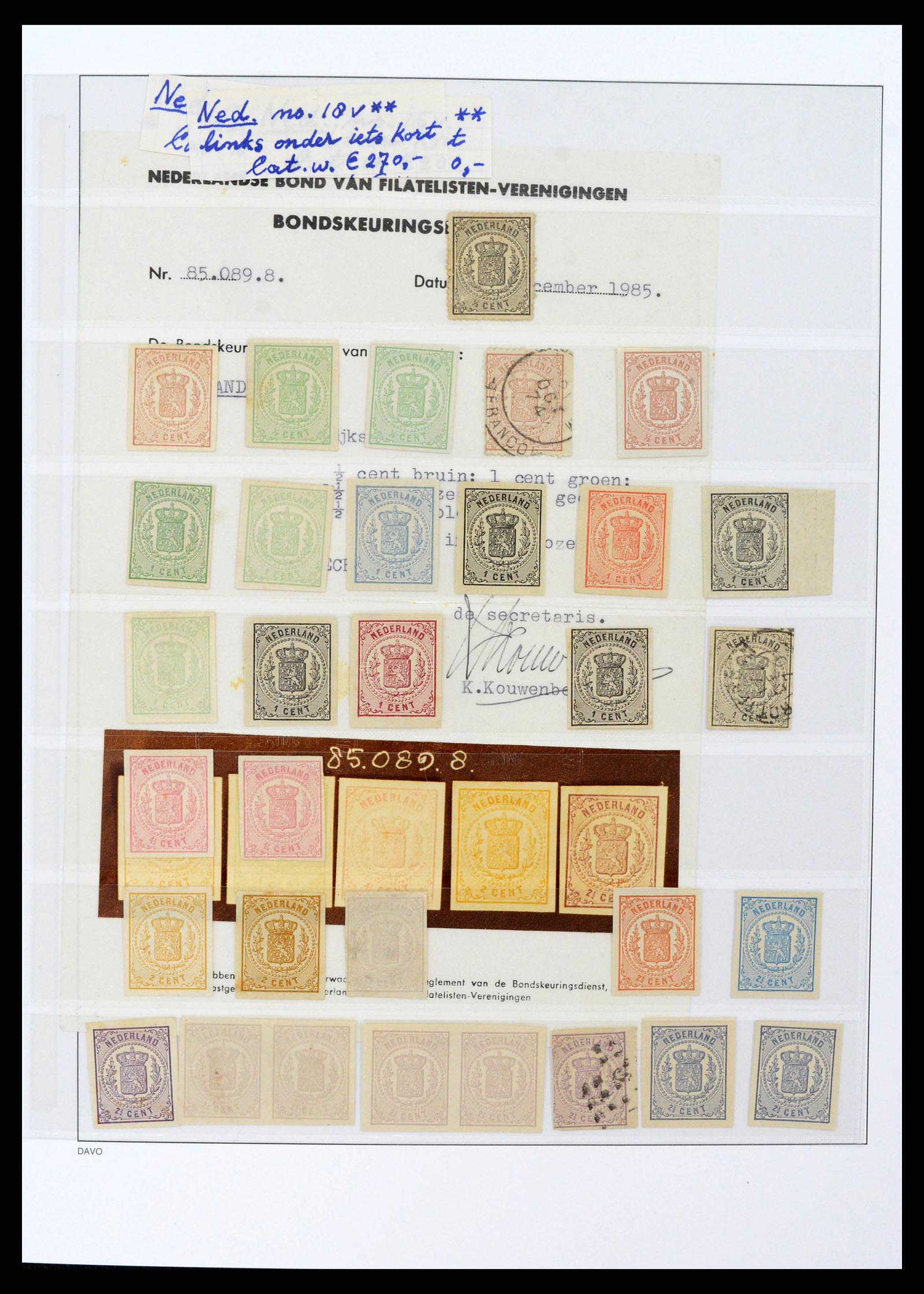 38400 0018 - Stamp collection 38400 Netherlands and Colonies proofs and specimen 1852