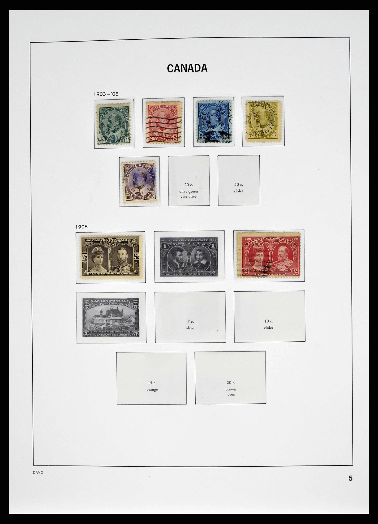 38401 0005 - Stamp collection 38401 Canada 1859-2010.
