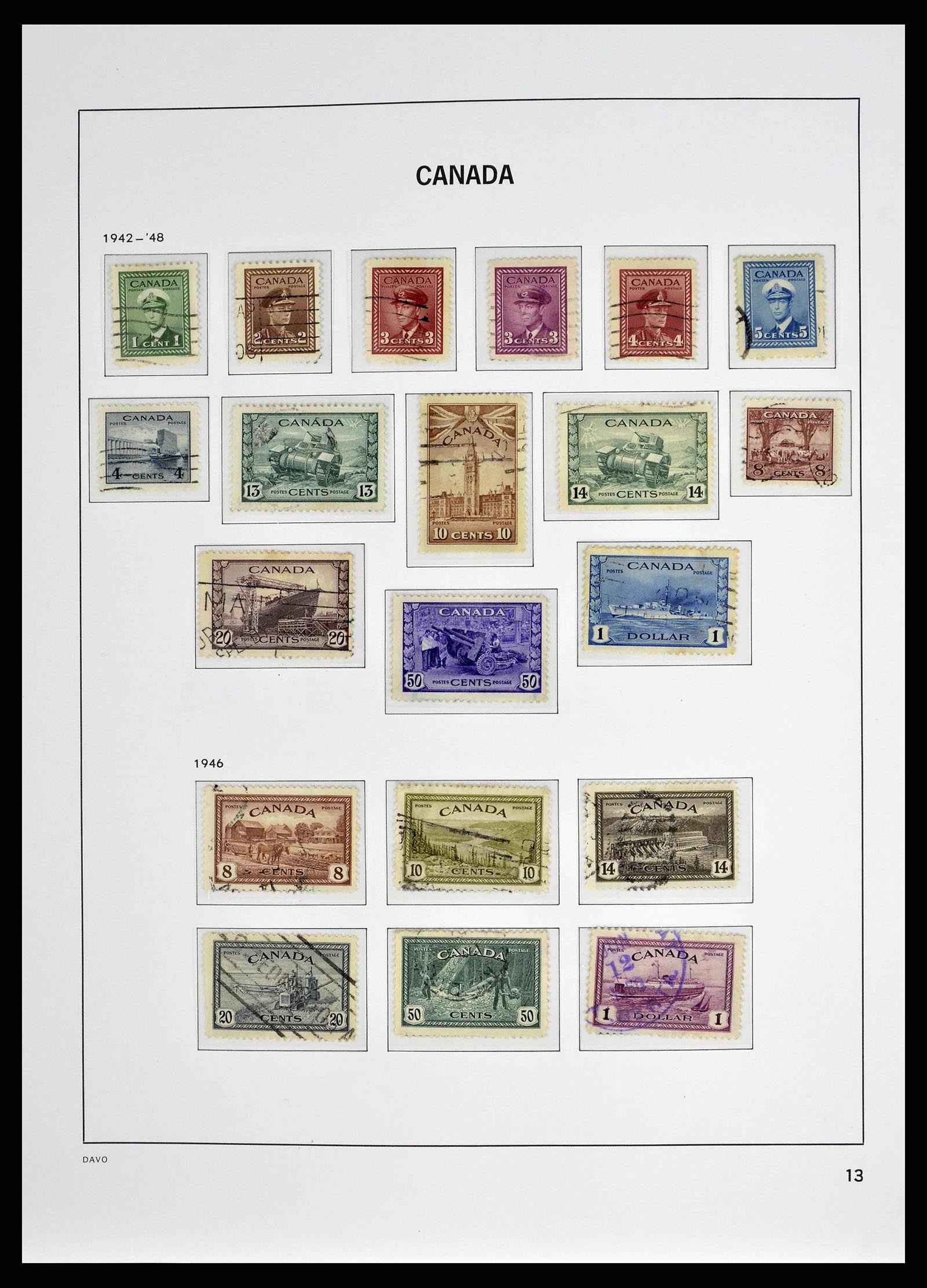 38401 0016 - Stamp collection 38401 Canada 1859-2010.