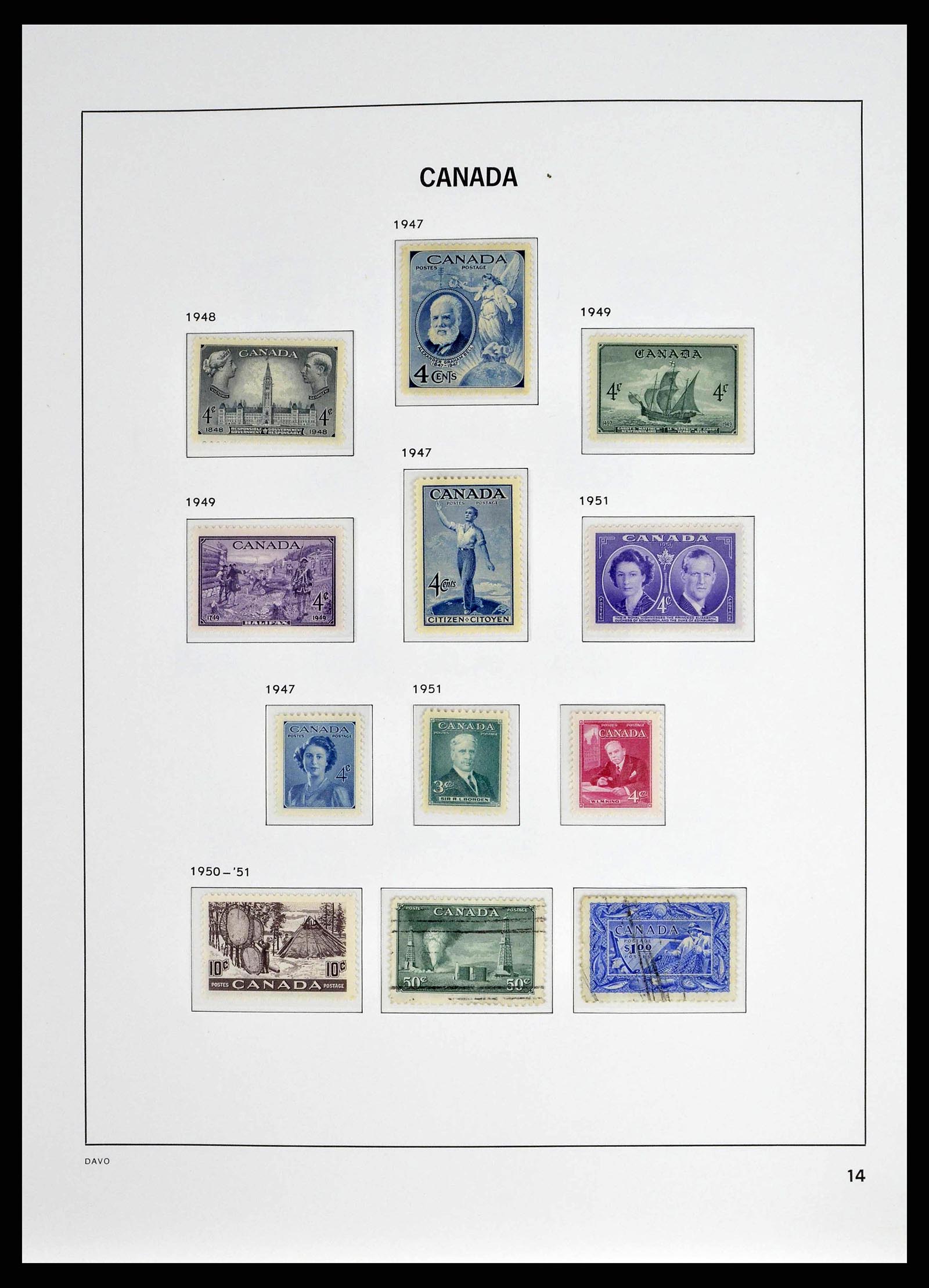 38401 0018 - Stamp collection 38401 Canada 1859-2010.