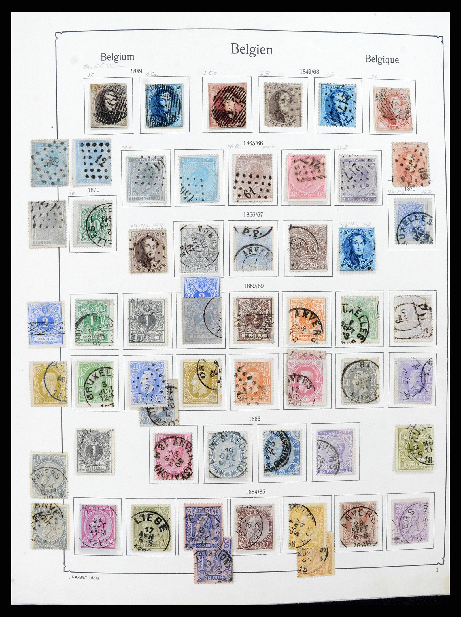 38409 0001 - Postzegelverzameling 38409 België 1849-1969.