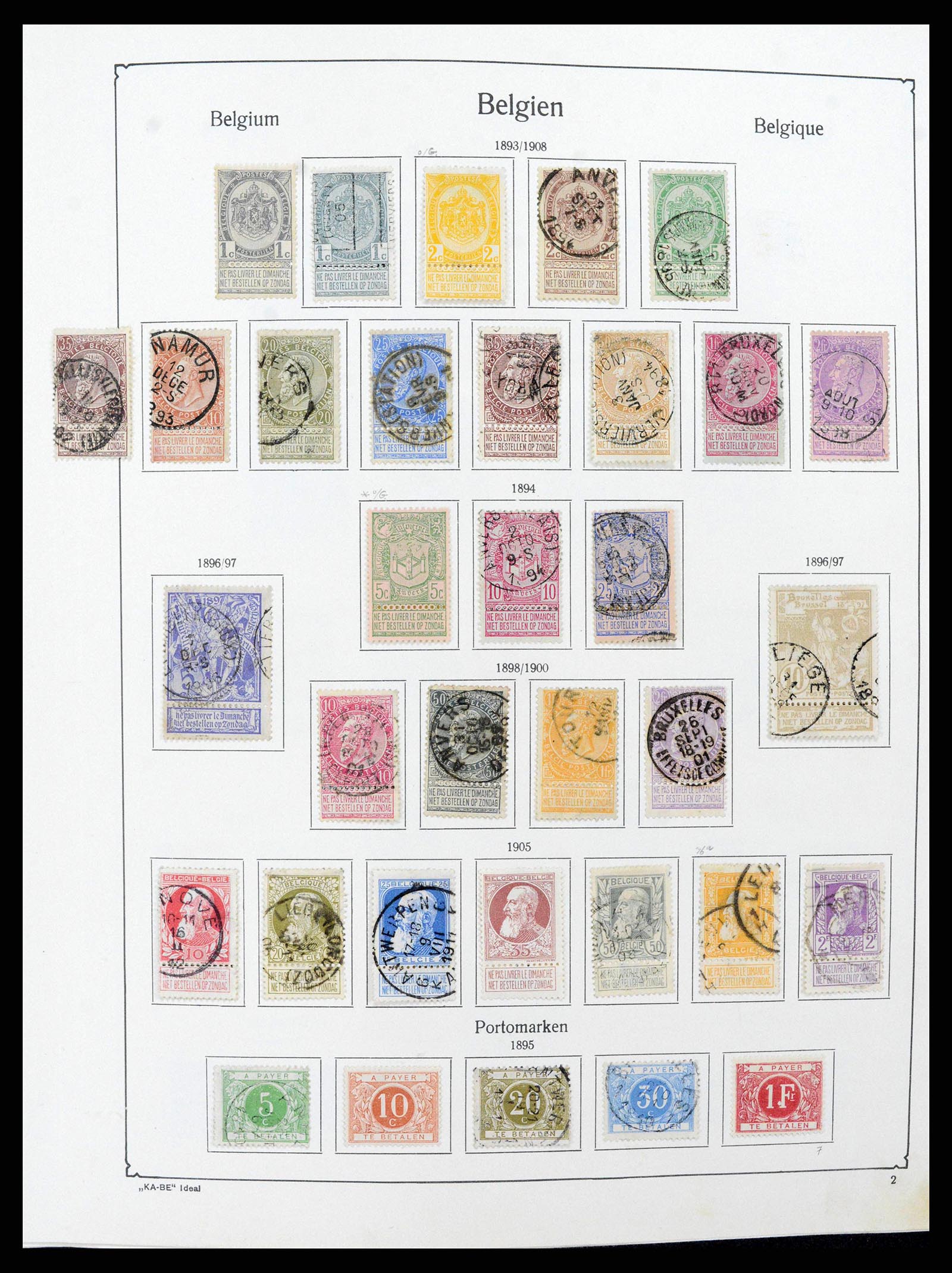 38409 0002 - Postzegelverzameling 38409 België 1849-1969.