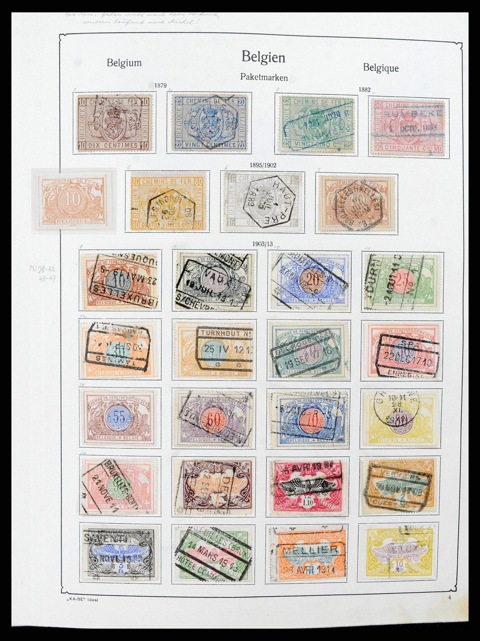 38409 0004 - Postzegelverzameling 38409 België 1849-1969.