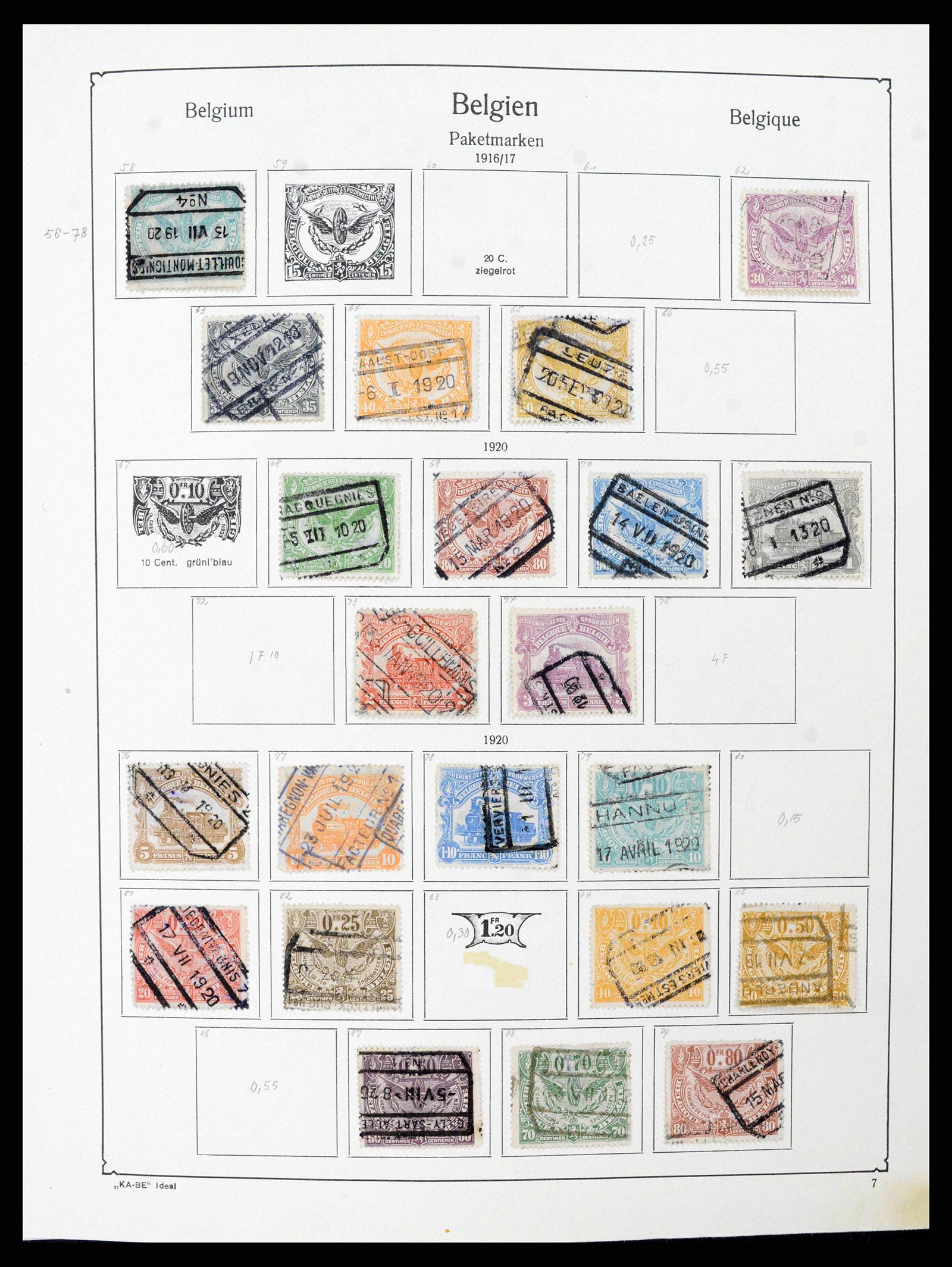 38409 0008 - Postzegelverzameling 38409 België 1849-1969.