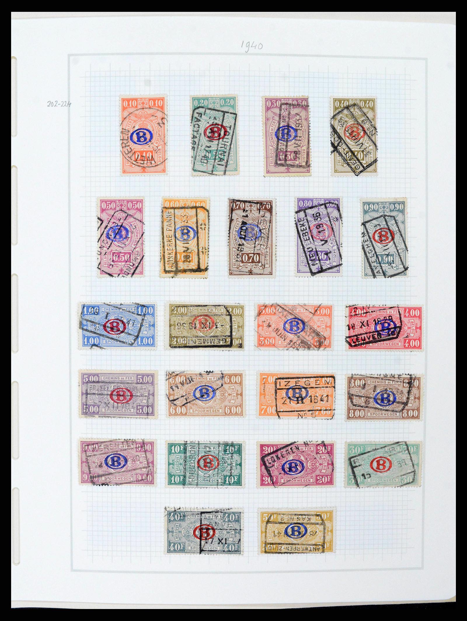 38409 0015 - Postzegelverzameling 38409 België 1849-1969.