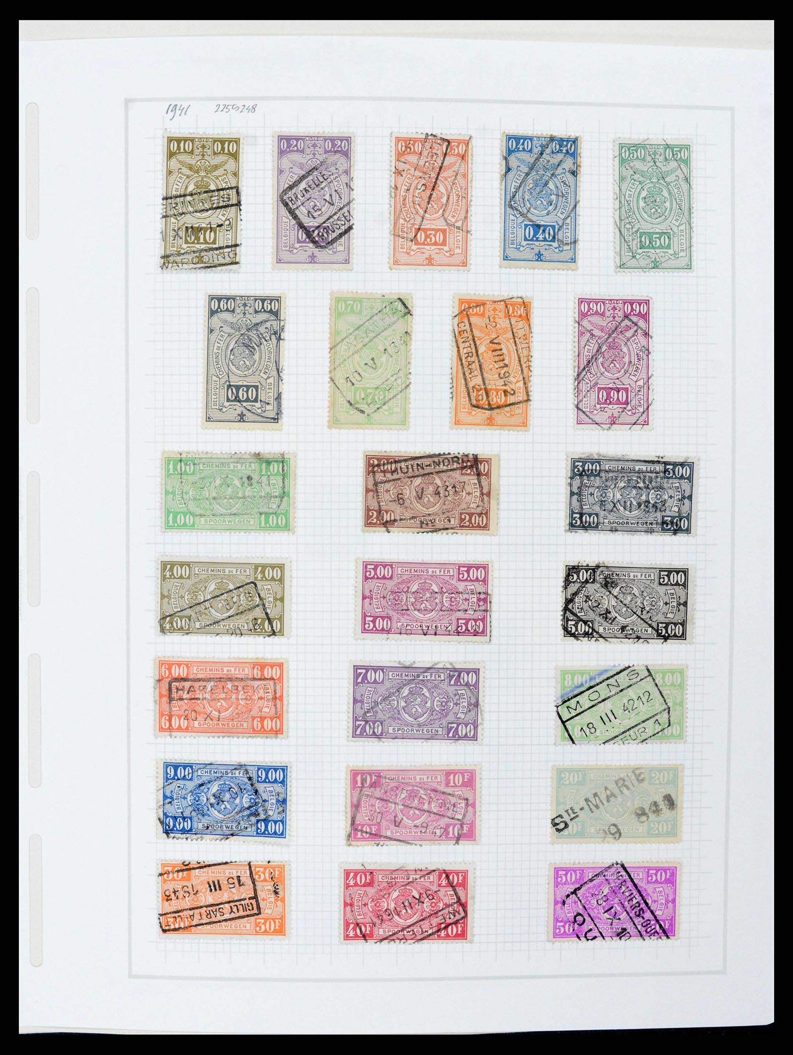 38409 0016 - Postzegelverzameling 38409 België 1849-1969.