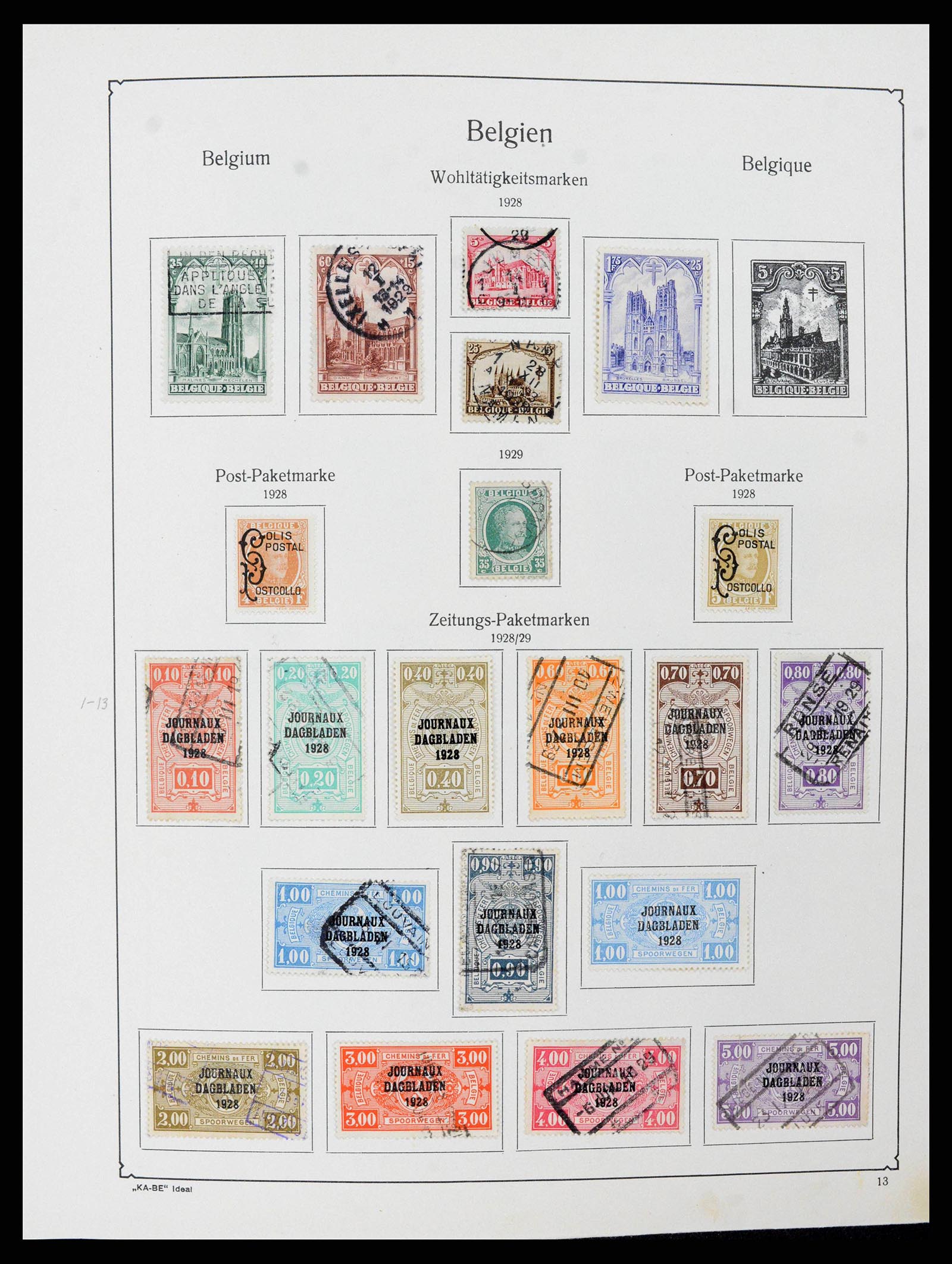 38409 0019 - Postzegelverzameling 38409 België 1849-1969.