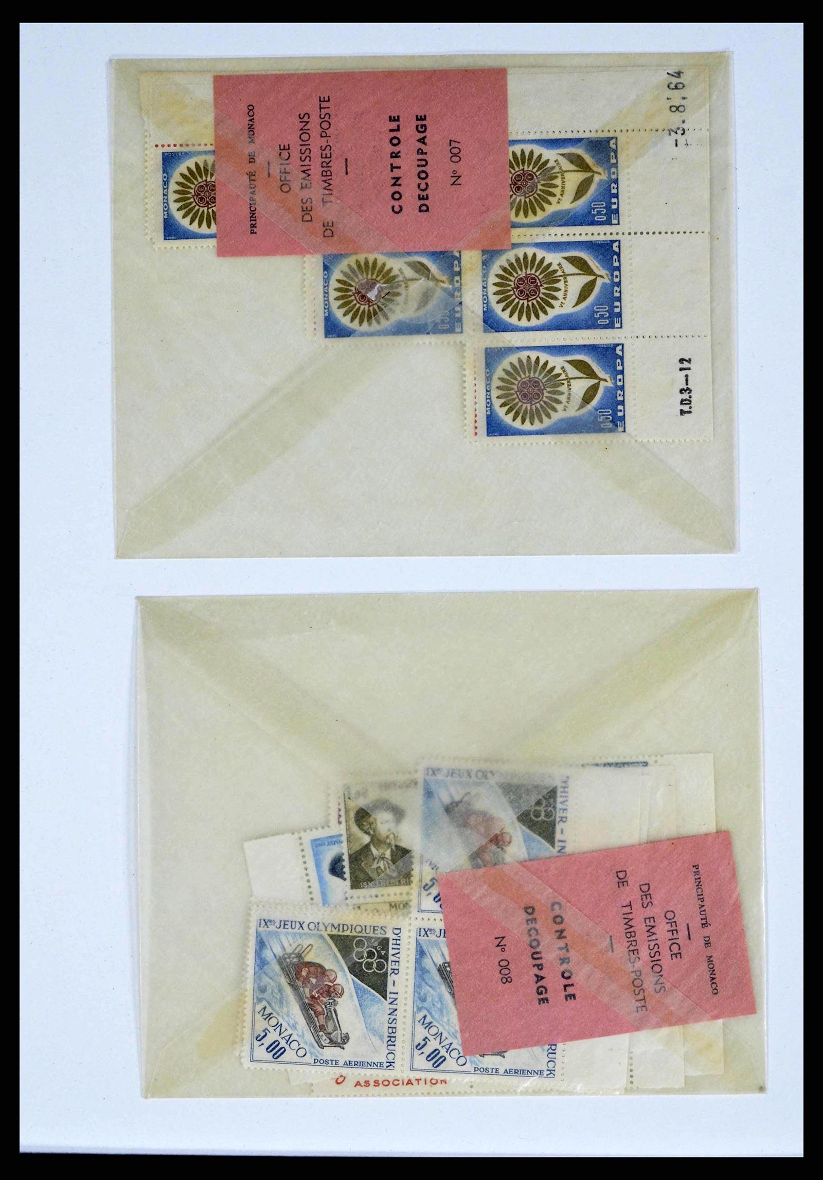 38411 0001 - Postzegelverzameling 38411 Monaco jaren 50/70.