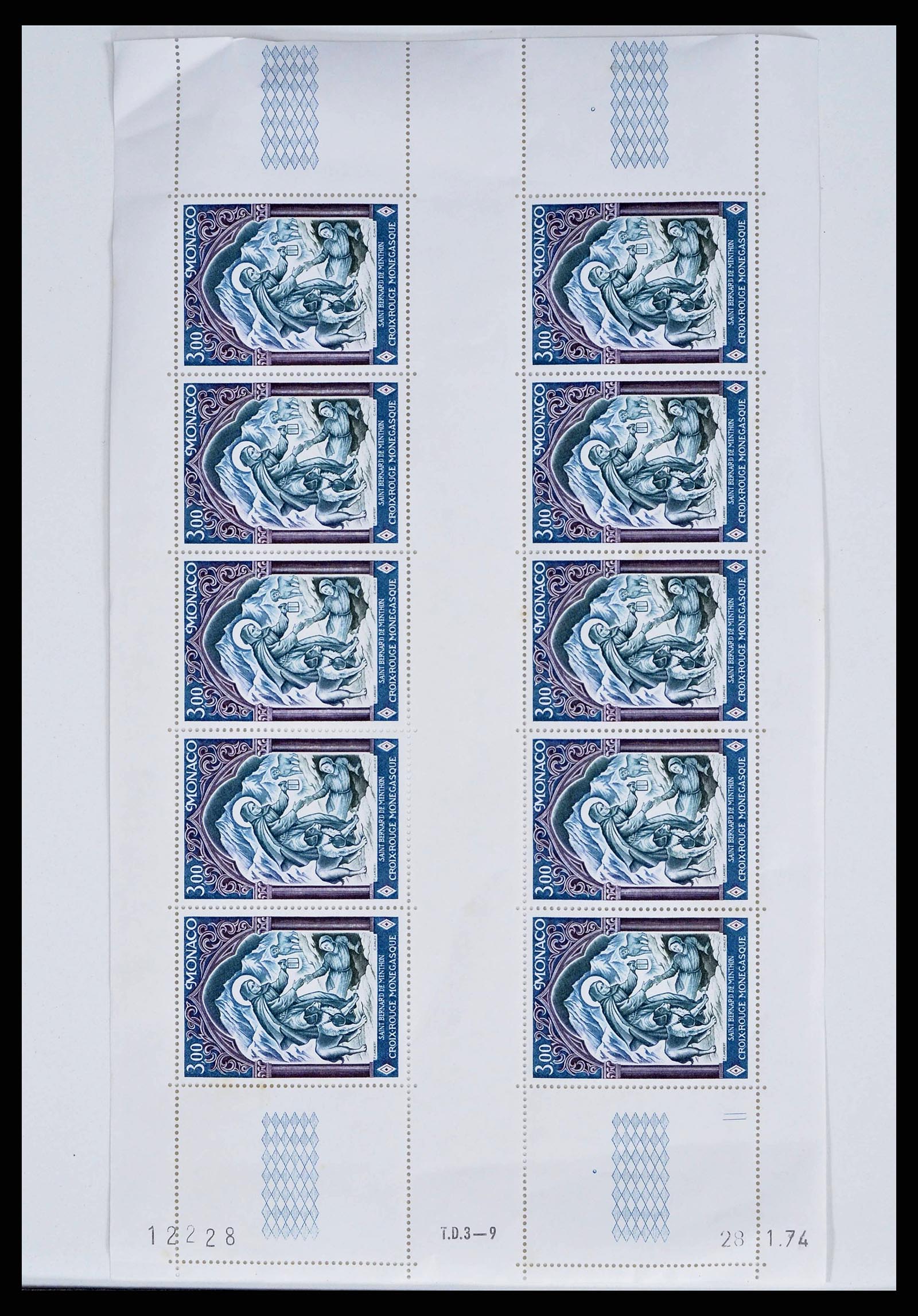 38411 0003 - Postzegelverzameling 38411 Monaco jaren 50/70.