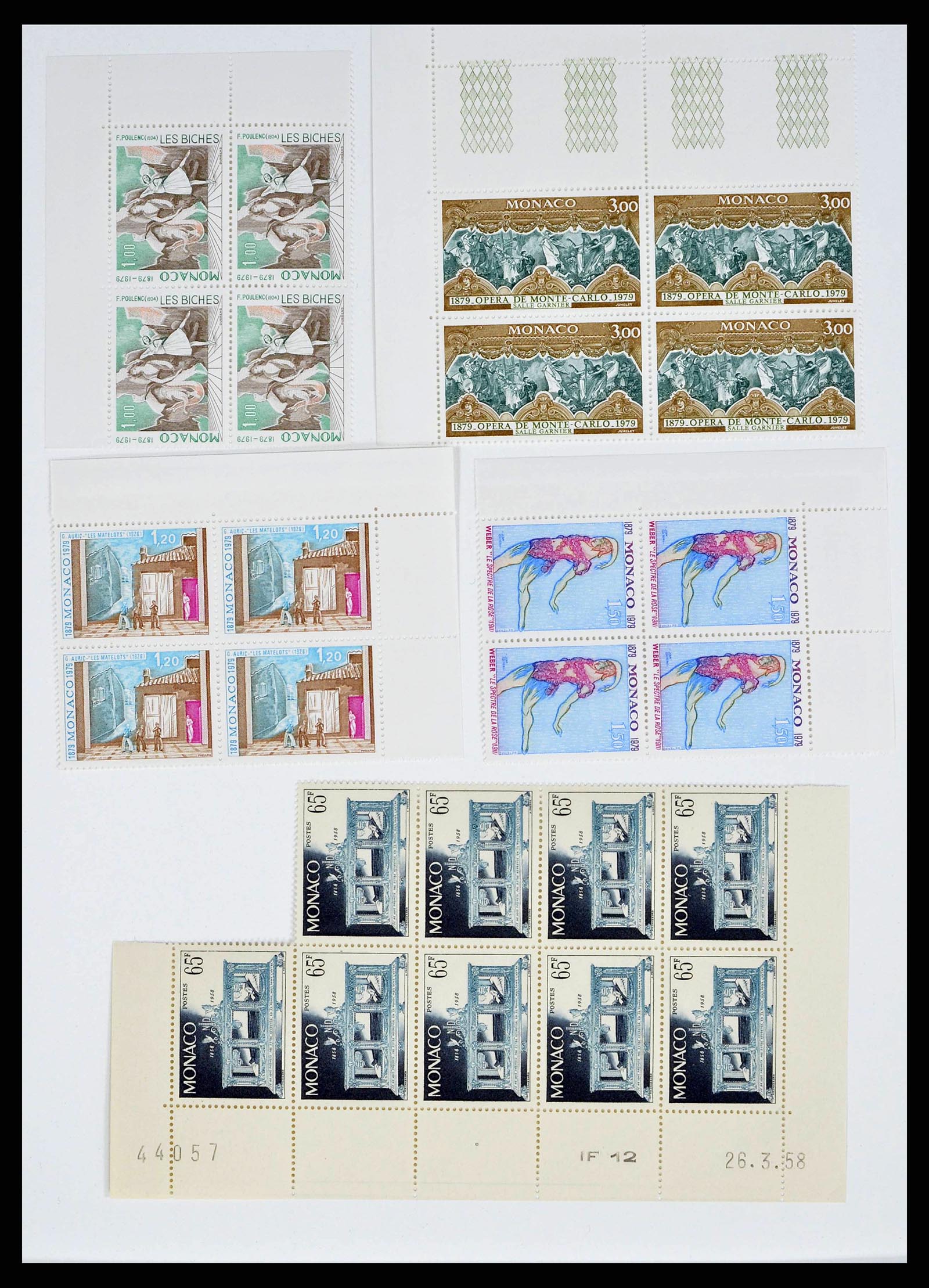 38411 0008 - Postzegelverzameling 38411 Monaco jaren 50/70.