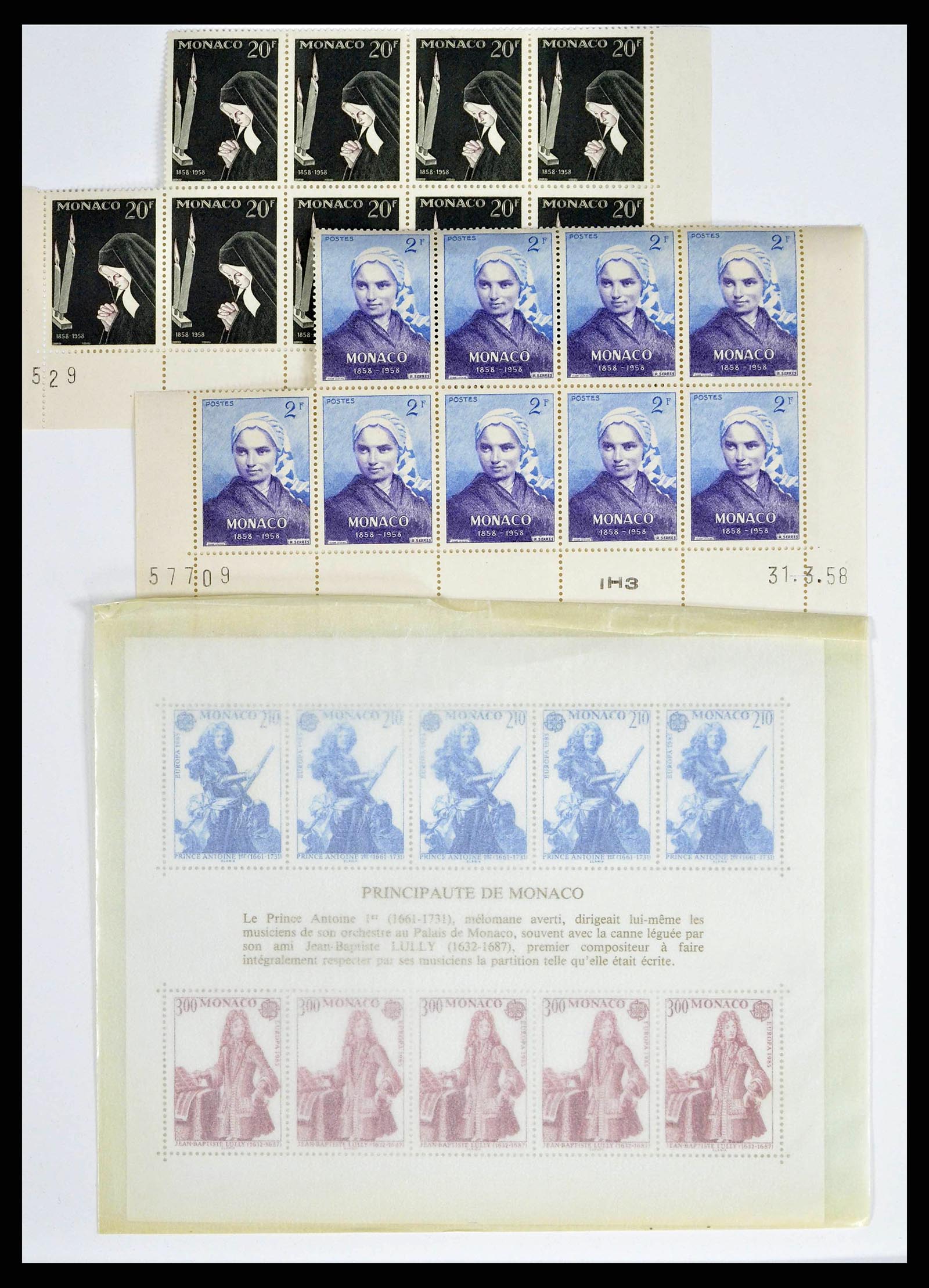 38411 0009 - Postzegelverzameling 38411 Monaco jaren 50/70.