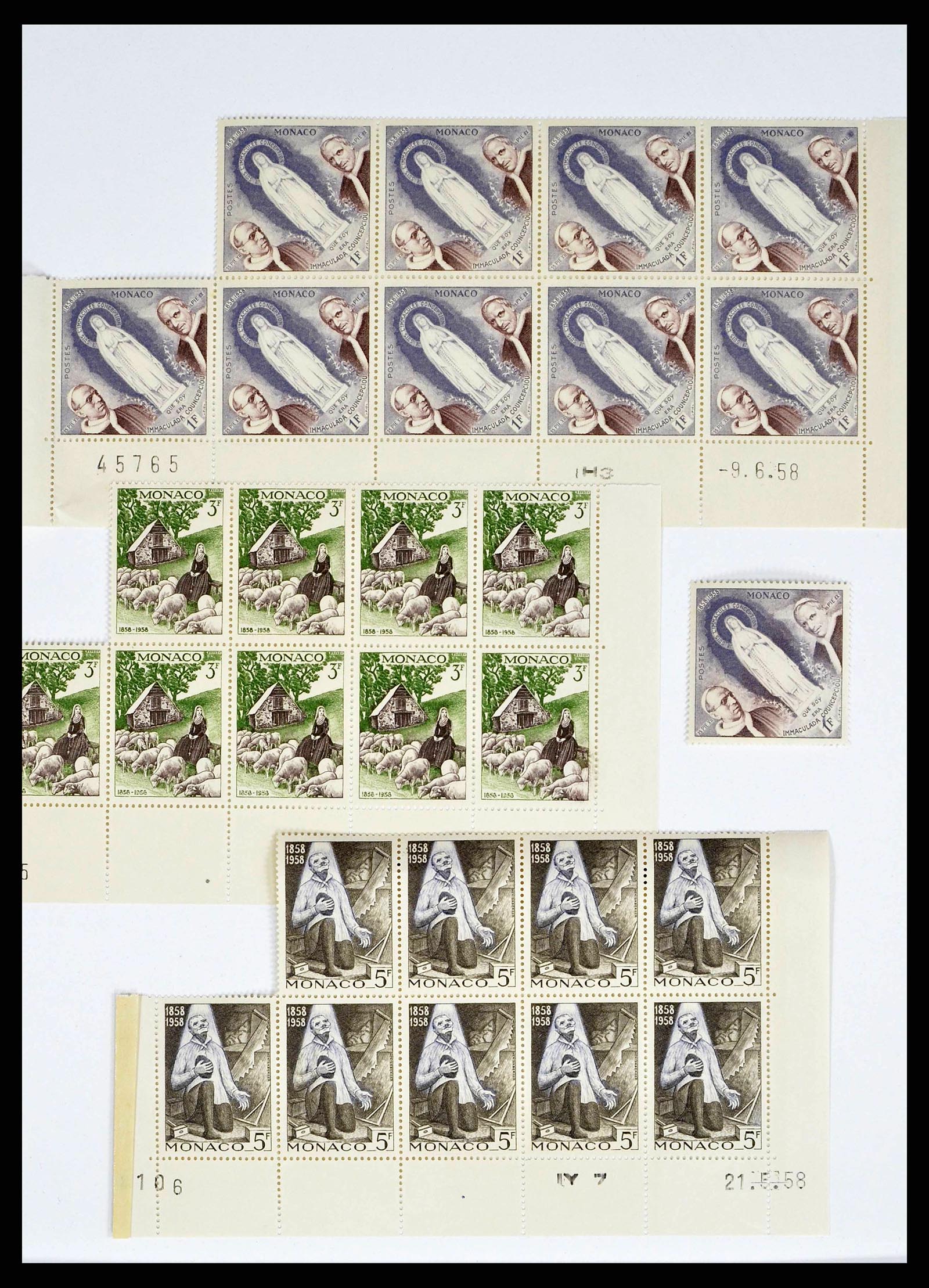 38411 0010 - Postzegelverzameling 38411 Monaco jaren 50/70.