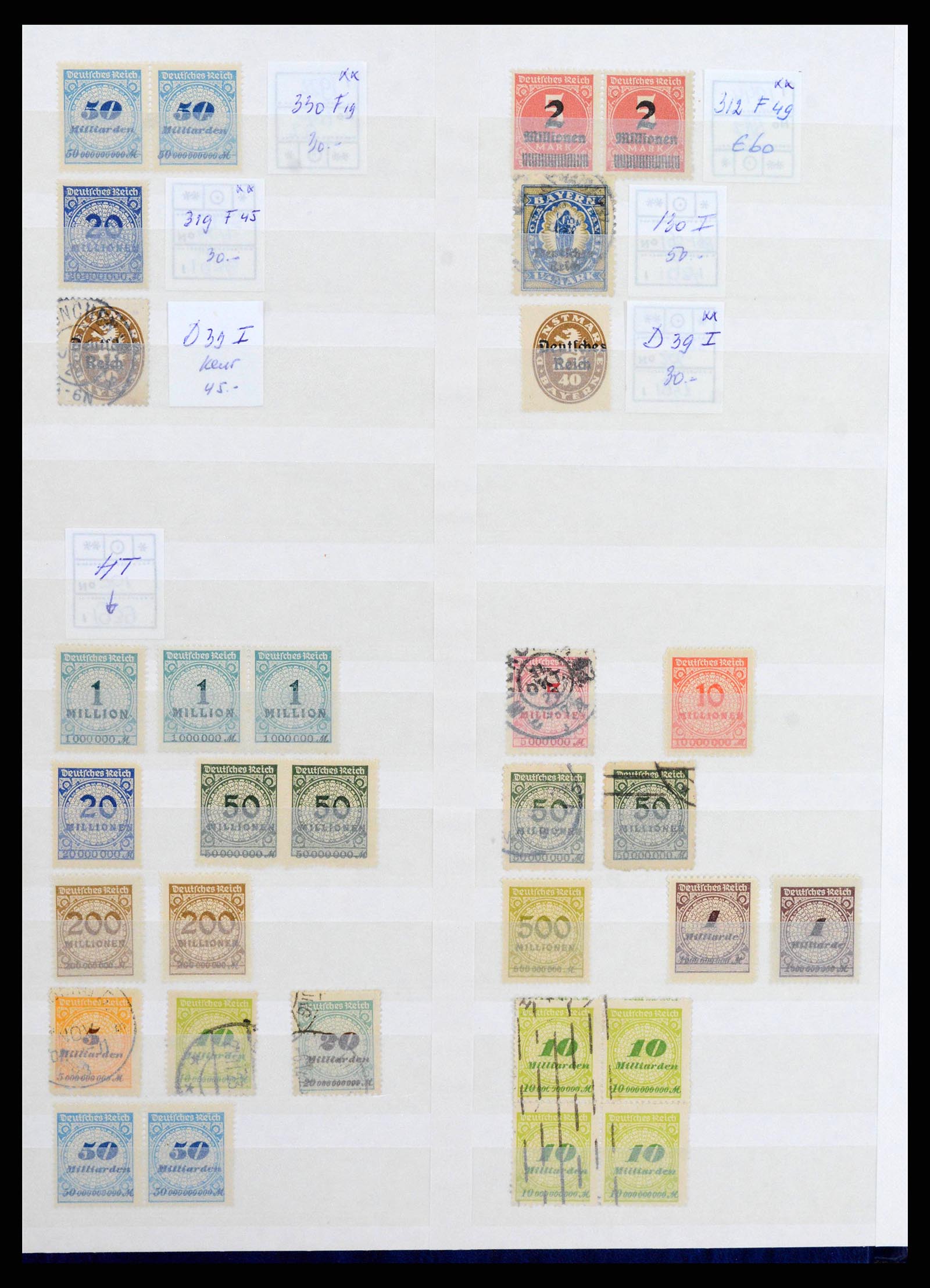 38418 0008 - Stamp collection 38418 German Reich plateflaws 1900-1923.