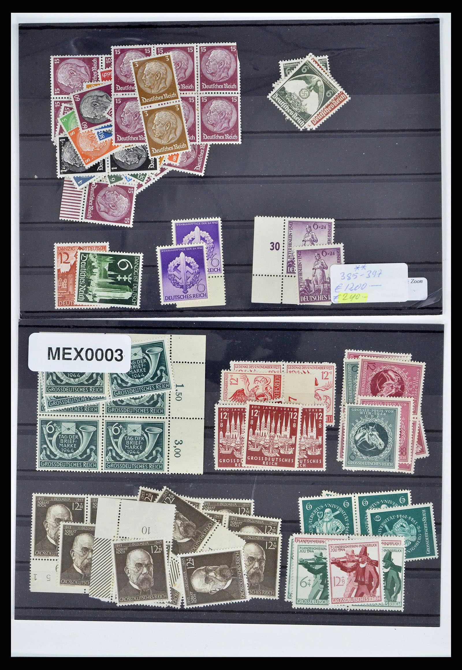 38419 0014 - Stamp collection 38419 German Reich sorting lot 1872-1945.