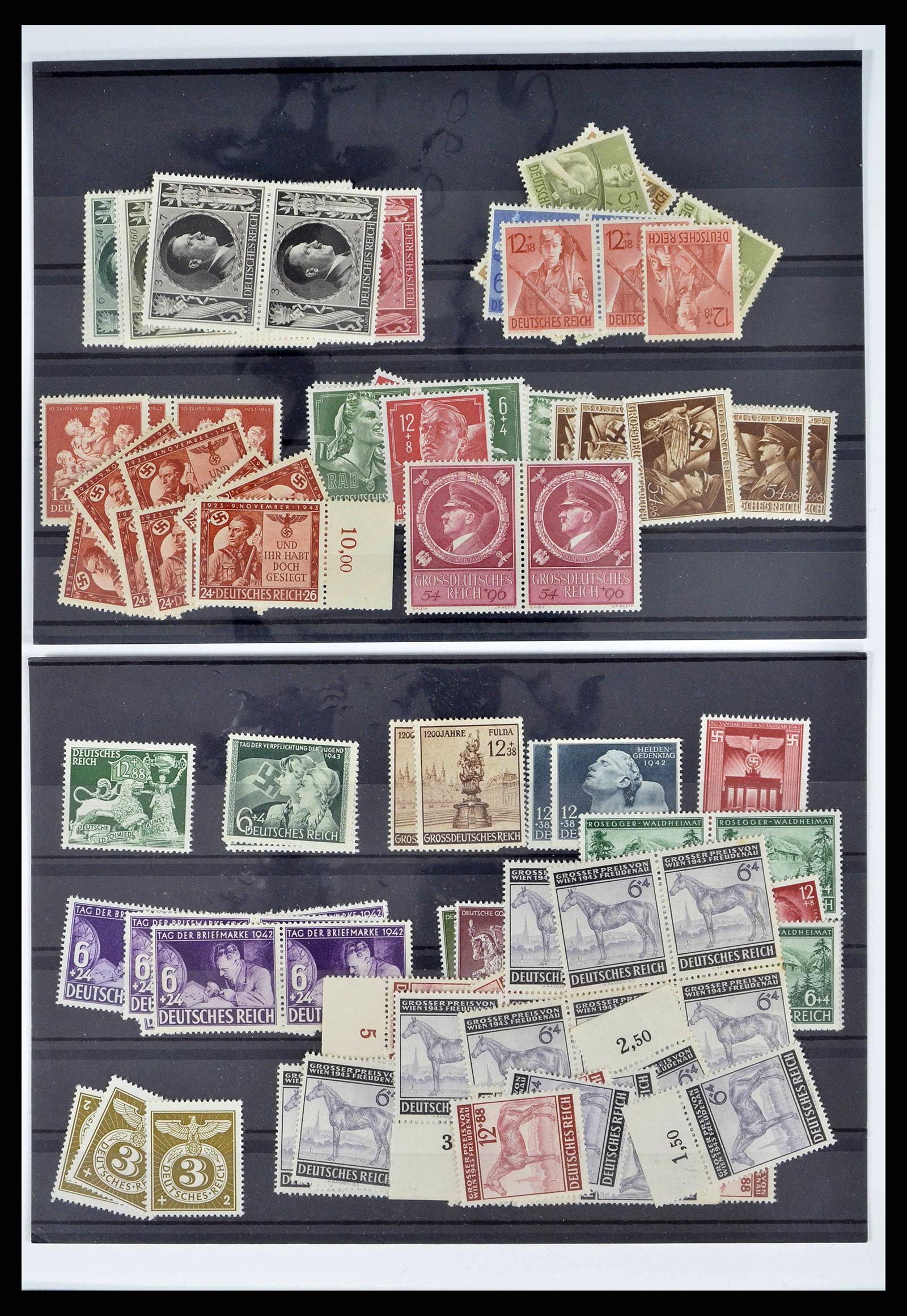 38419 0015 - Stamp collection 38419 German Reich sorting lot 1872-1945.