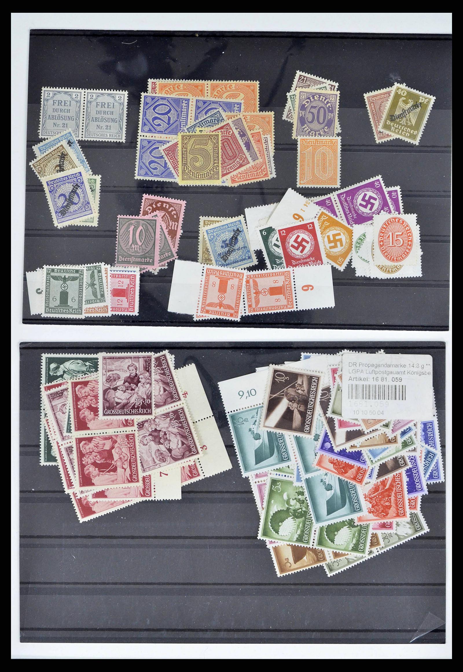 38419 0016 - Stamp collection 38419 German Reich sorting lot 1872-1945.