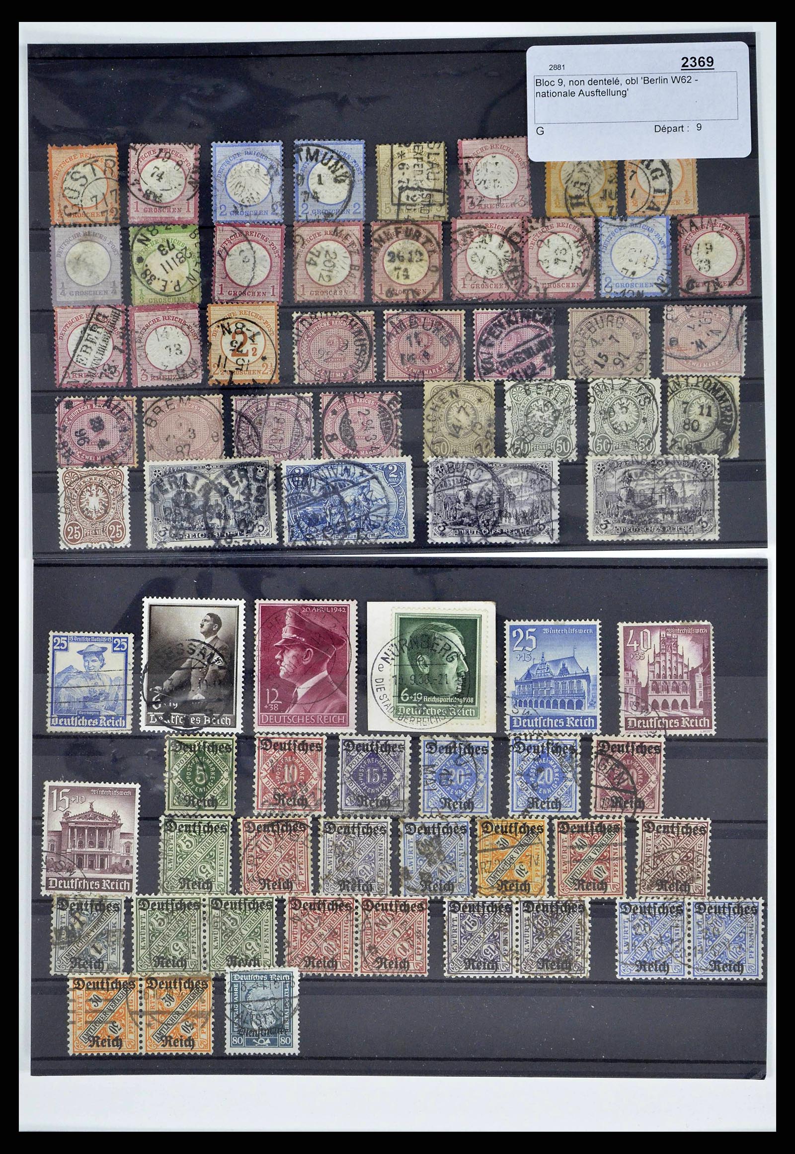 38419 0017 - Stamp collection 38419 German Reich sorting lot 1872-1945.